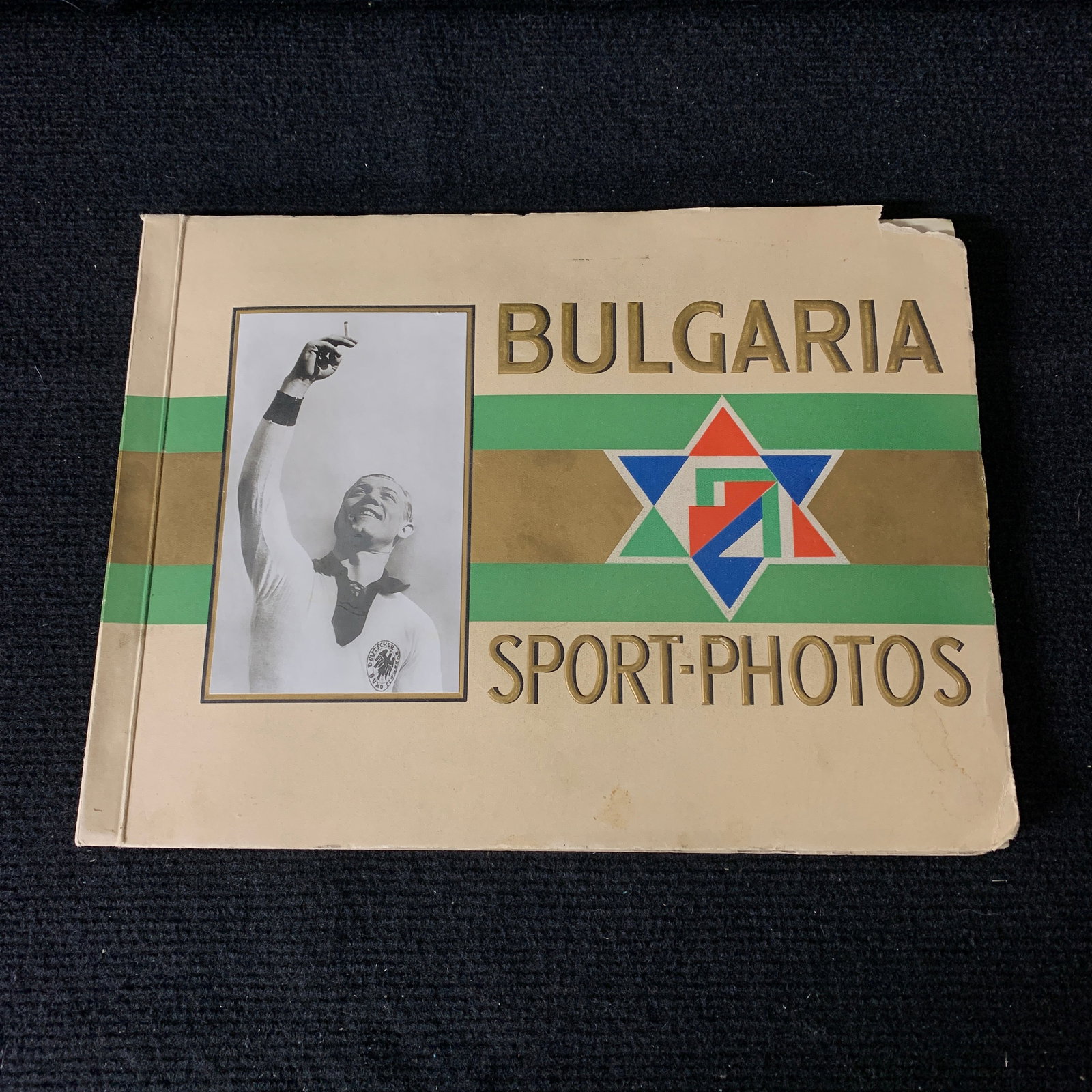 Authentic 1932 Bulgaria Sports Photo Album No Ruth: The page with most of the US photos has been cut out, but most of the rest of the pages is in excellent shape.