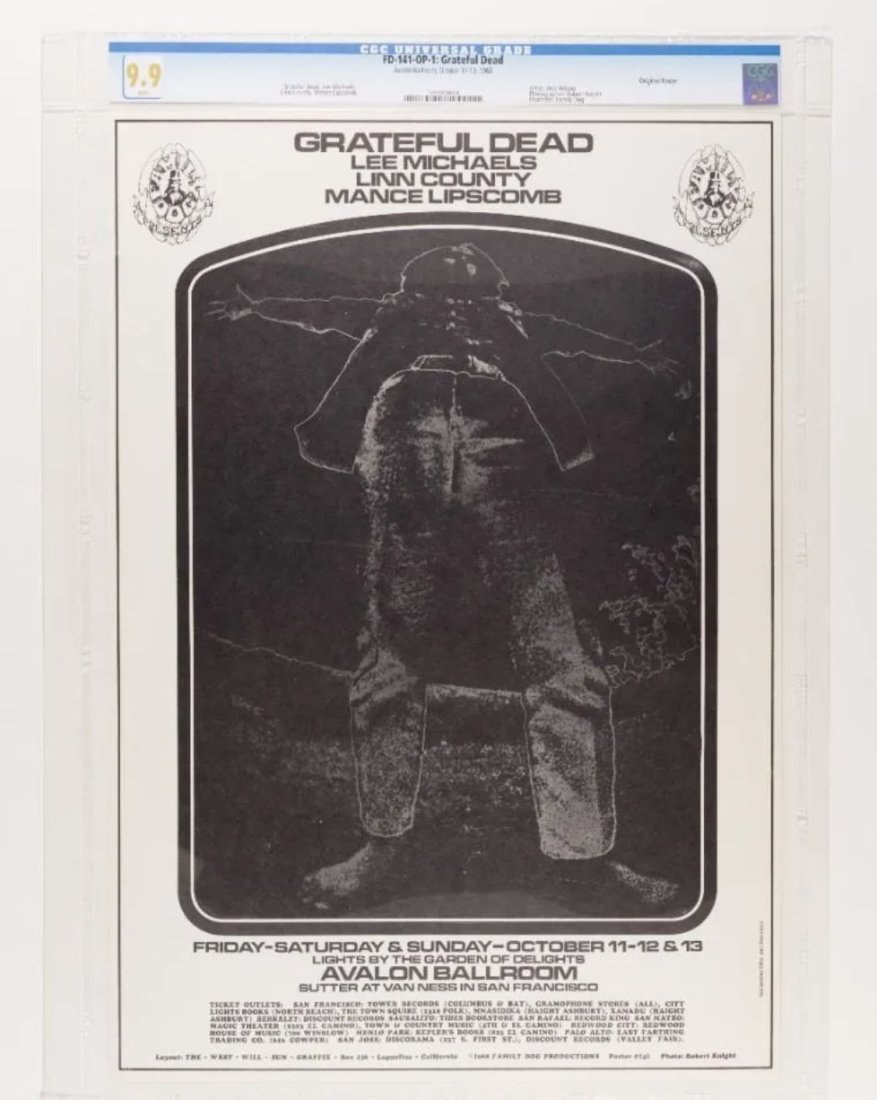 1968 FD-141 Grateful Dead OP-1 Poster CGC 9.9 (1 of 1)
