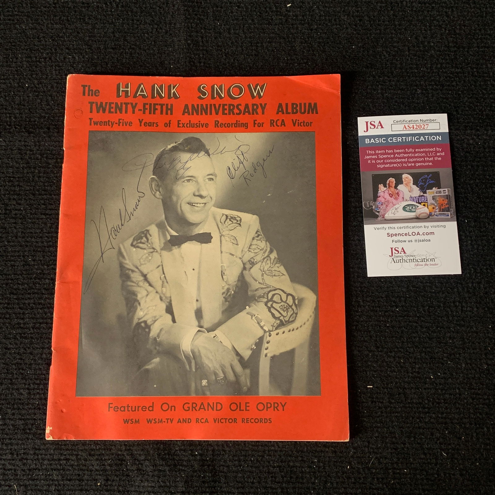 Hank Snow signed Multi Signed Program Rodgers & Williams (1 of 5)