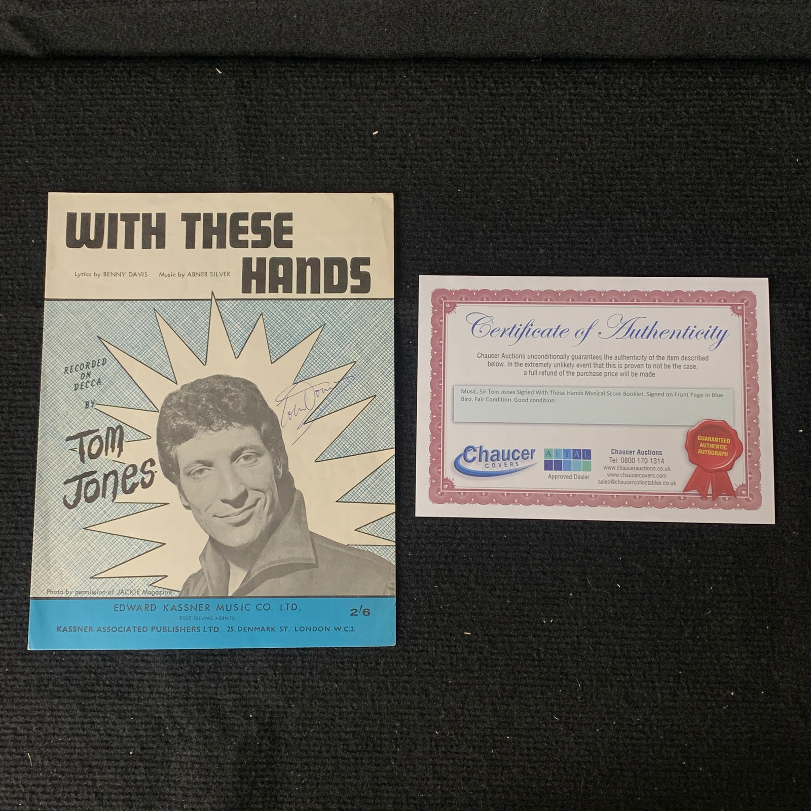 Sir Tom Jones Sig Musical booklet (1 of 4)