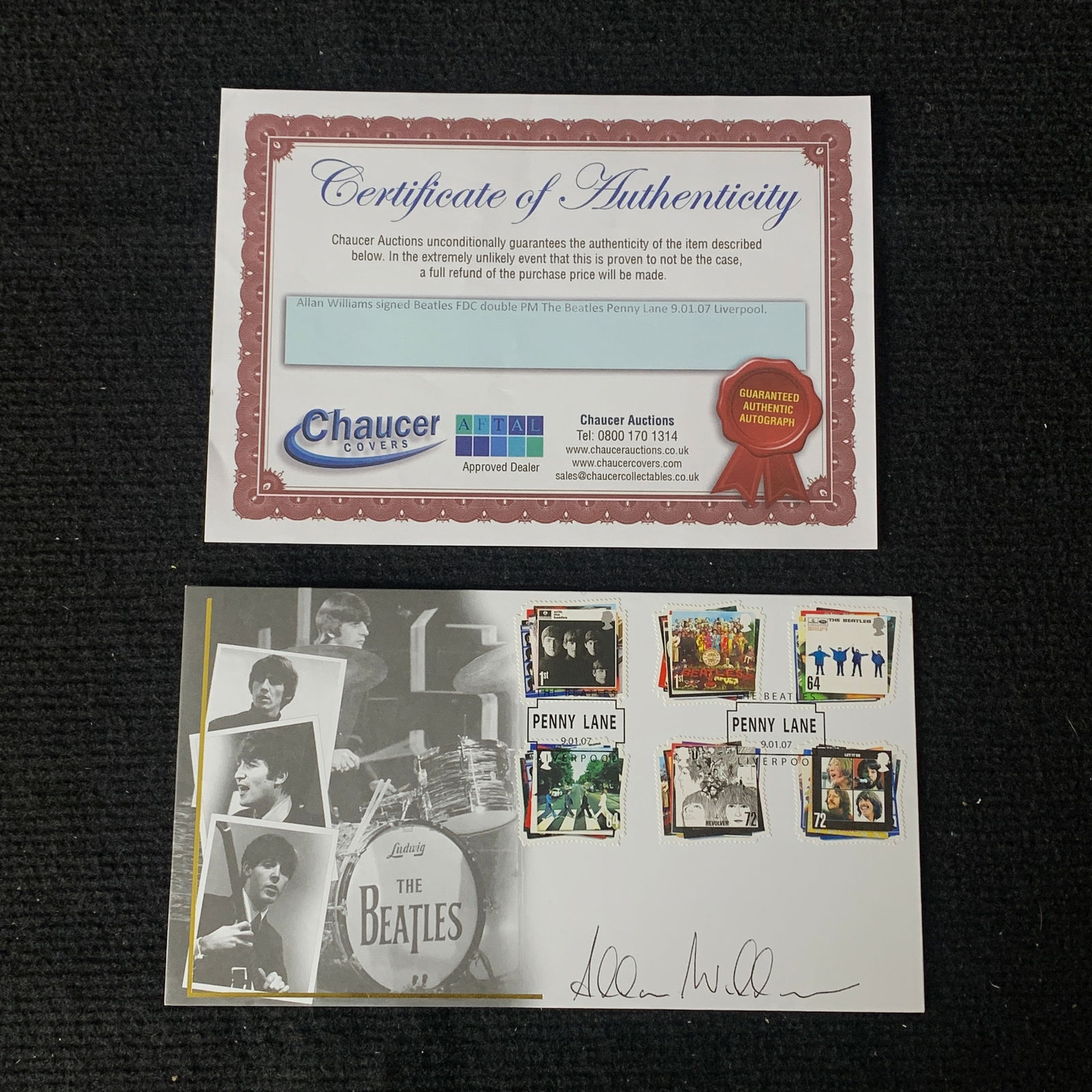 Allan Williams Signed Beatles FDC Penny Lane (1 of 7)