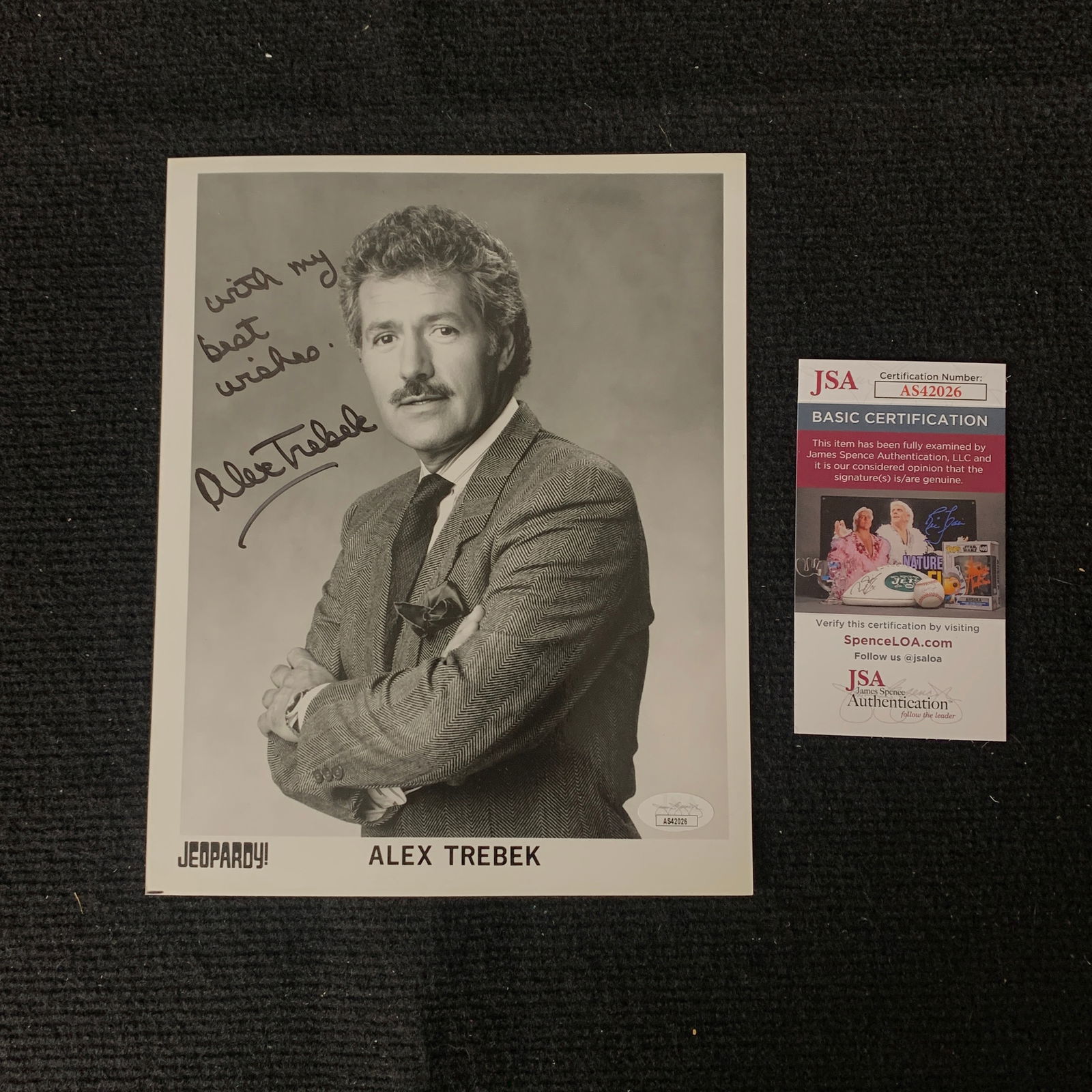 Alex Trebek Signed Photo, JSA COA (1 of 4)