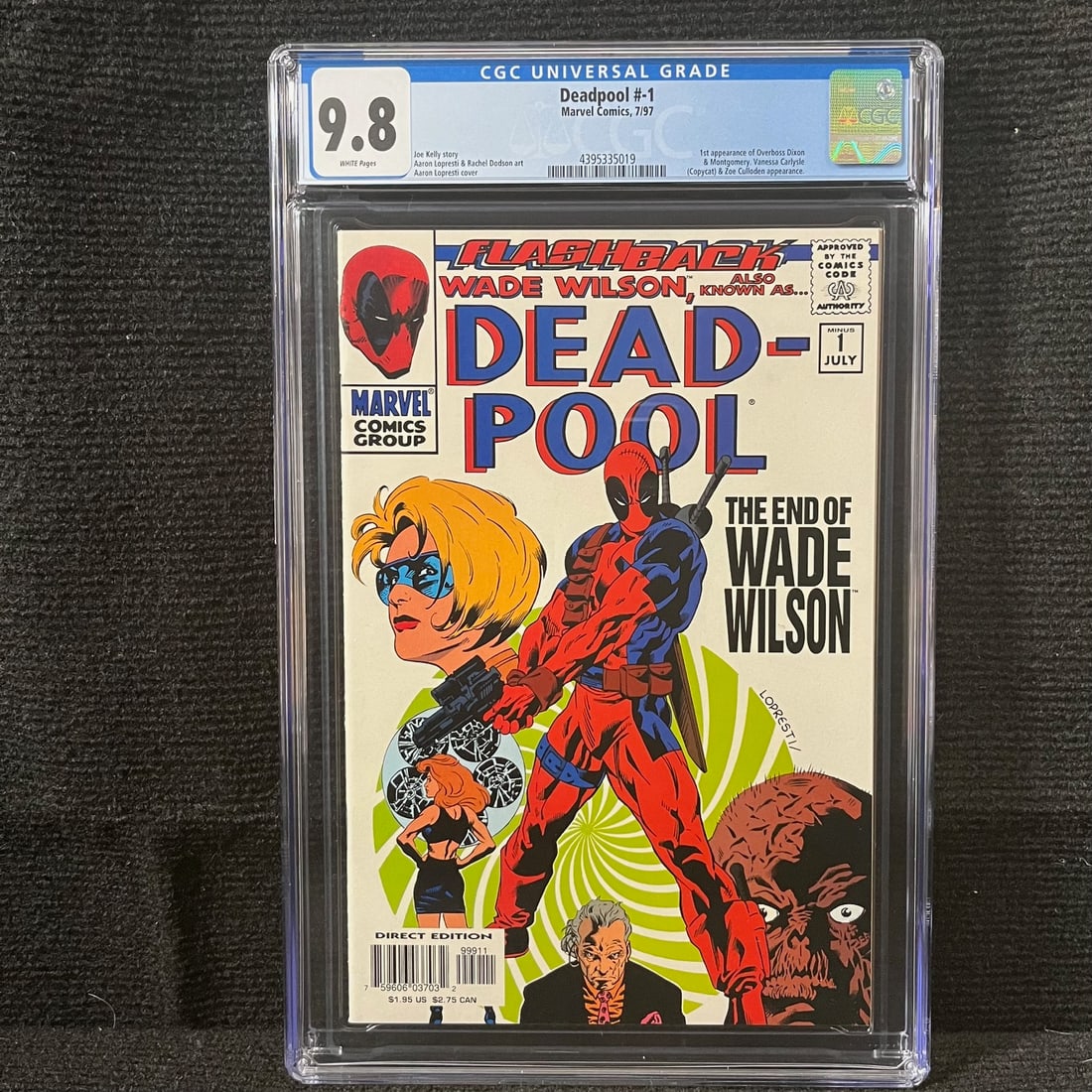 Deadpool -1 CGC 9.8 1st App Keys! (1 of 1)