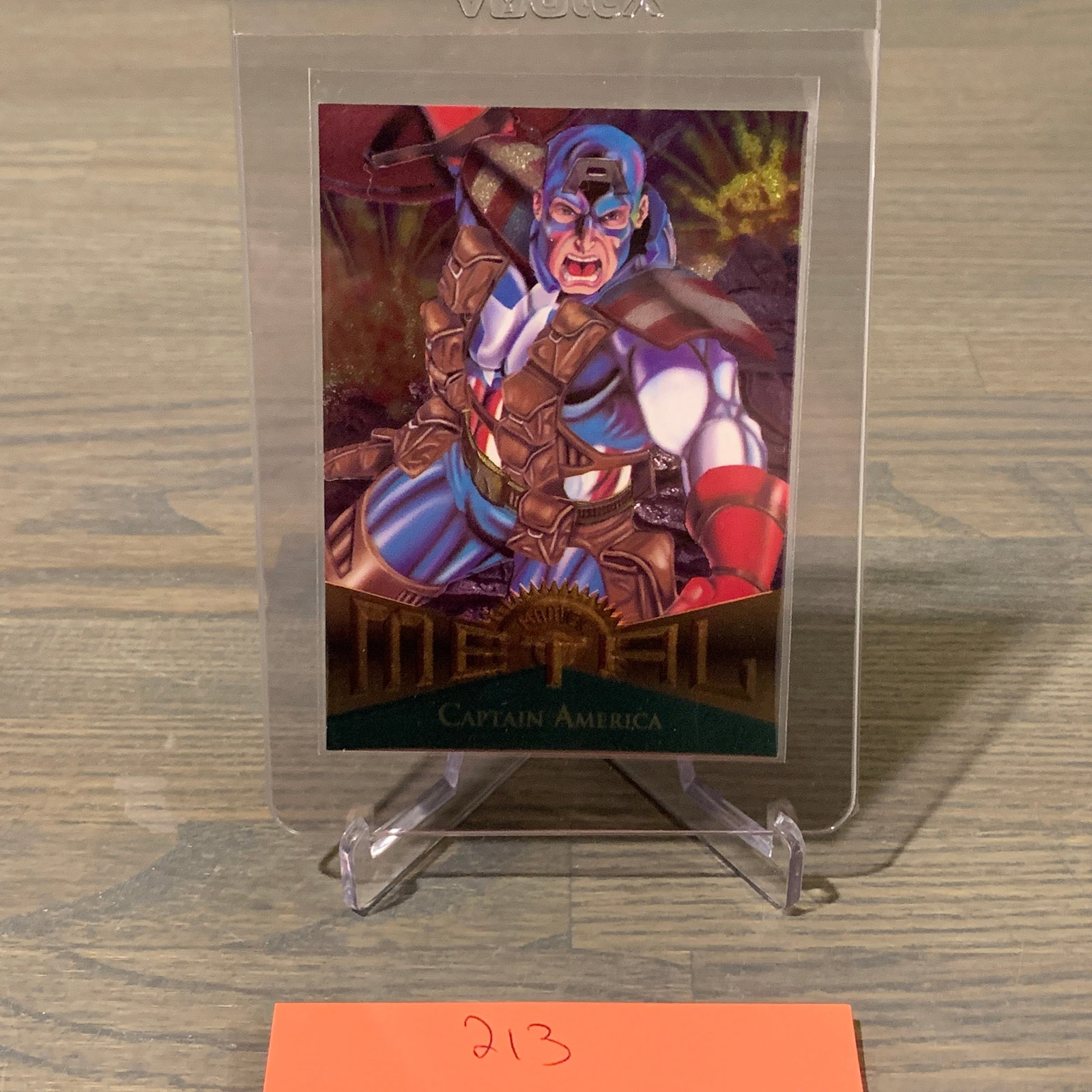 1995 Marvel Metal Captain America Card: 1995 Marvel Metal Fleer Captain America #11 Trading Card. We are a veteran owned company. Please look at the pictures carefully to determine what you believe the condition of collecitible is. We are c