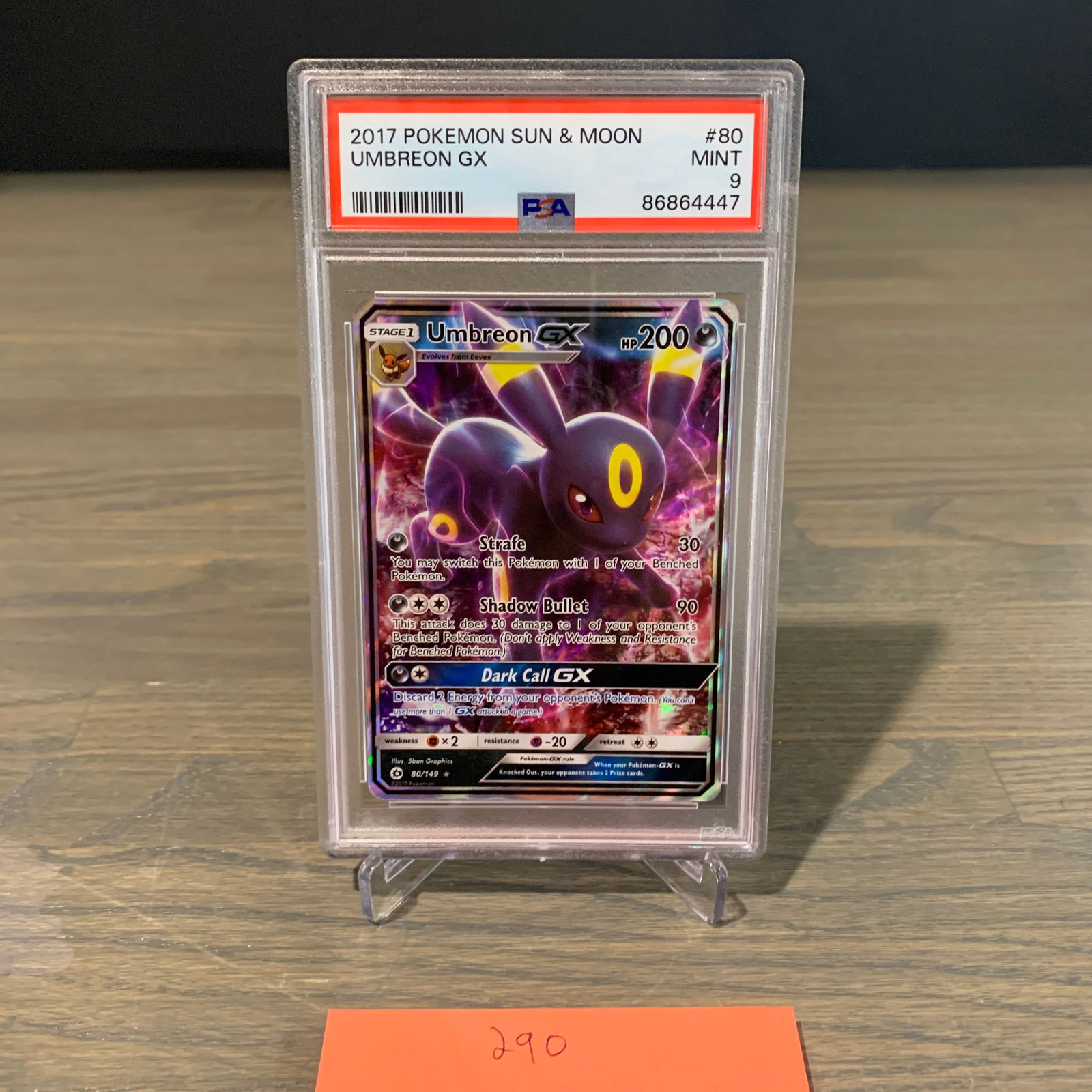 PSA 9 Umbreon GX Pokemon Card (1 of 2)