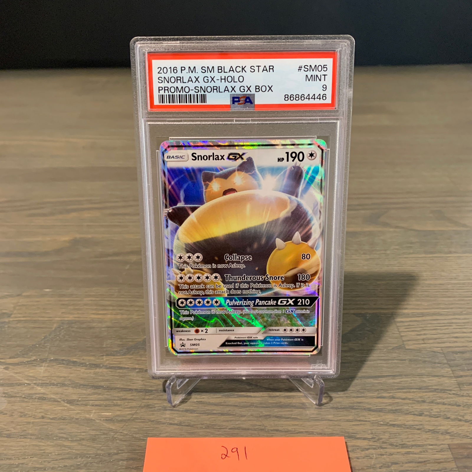 PSA 9 Snorlax GX Pomo Pokemon Card (1 of 2)