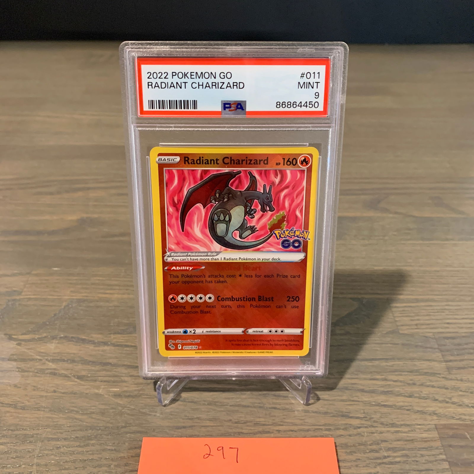 PSA 9 Radiant Charizard Pokemon Card (1 of 2)