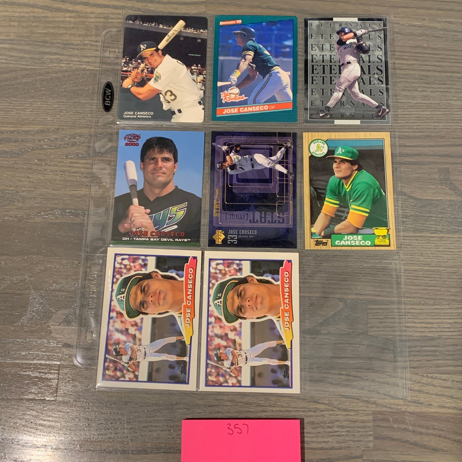 Jose Canseco Baseball Card lot: Nice lot of Jose Canseco Baseball Cards. Cards are from various years and sets. We are a veteran owned company. Please look at the pictures carefully to determine what you believe the condition of col