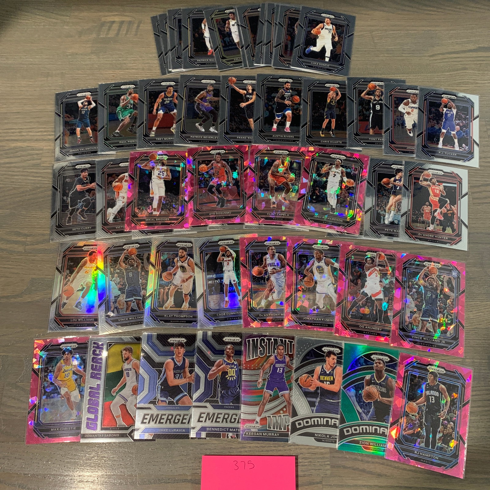 Large Panini Prizm Basketball Cards lot: Large lot of Panini Prizm Basketball Cards. Zion Williams Green Refractor. Pink Ice Refractors and more. We are a veteran owned company. Please look at the pictures carefully to determine what you bel