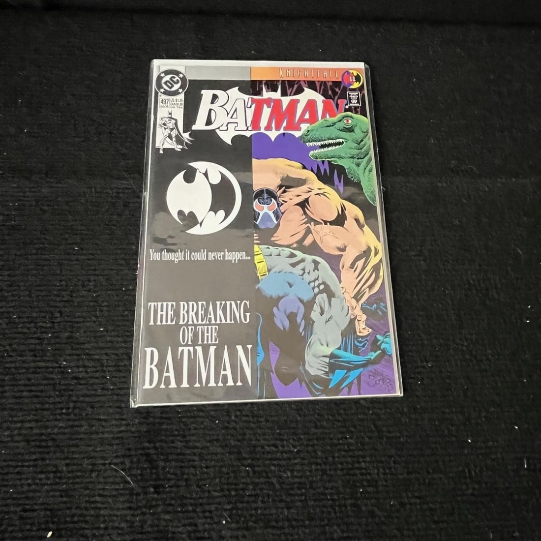 Batman 497 Breaking of Batman's Back: We are a veteran owned company. Please look at the pictures carefully to determine what you believe the condition of collectible is. We are currently accepting consignments. Email us a aeronhouse1994@