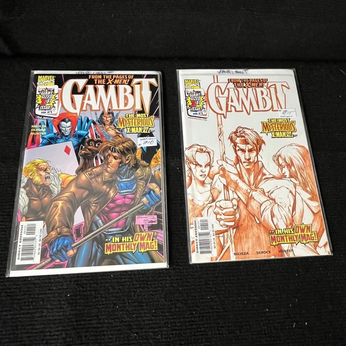 Gambit 1 2 comic Variant Lot w/Sketch Cover (1 of 1)