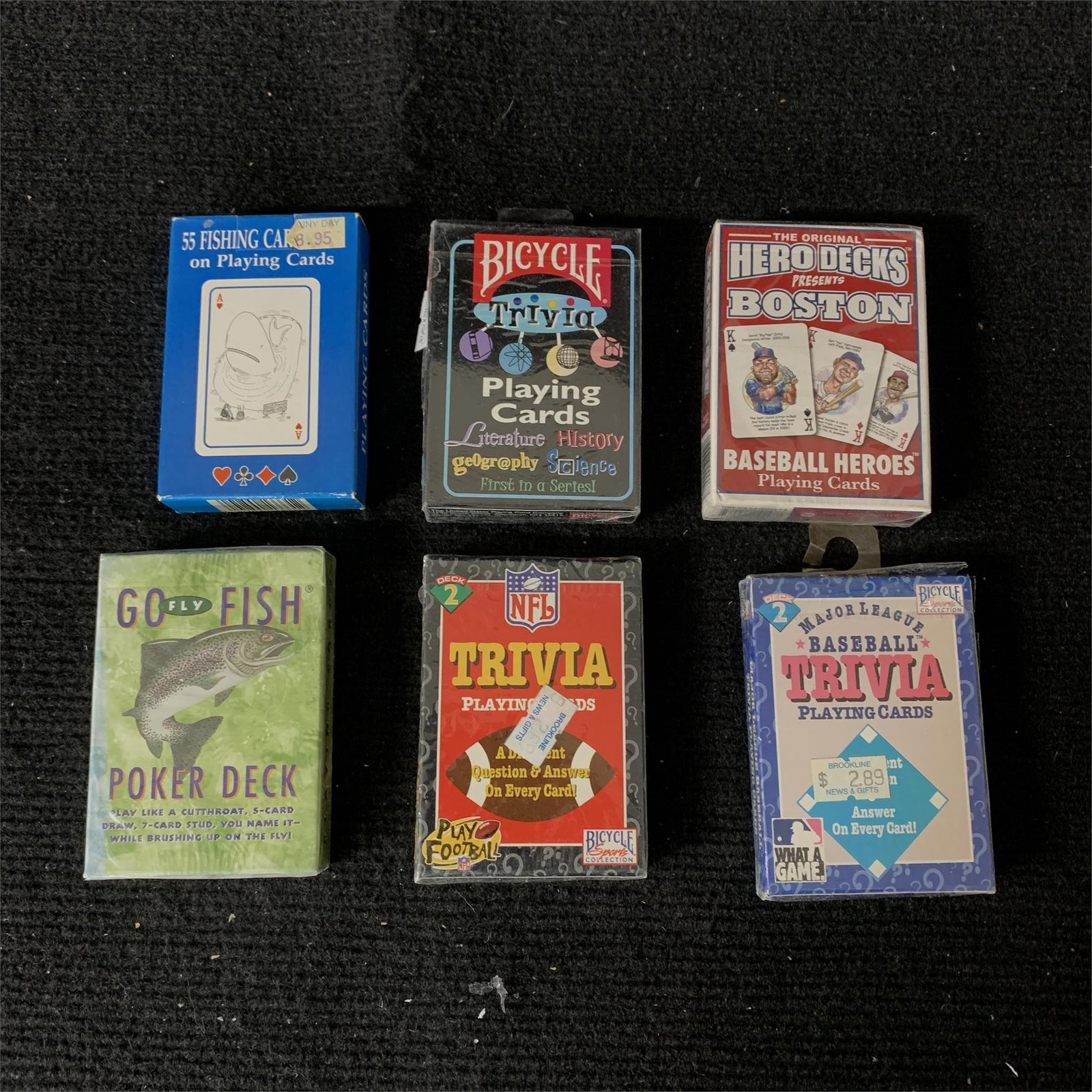 Sports and Trivia Playing Card Decks: We are a veteran owned company. Please look at the pictures carefully to determine what you believe the condition of collecitible is. We are currently accepting consignments. Email us a aeronhouse1994