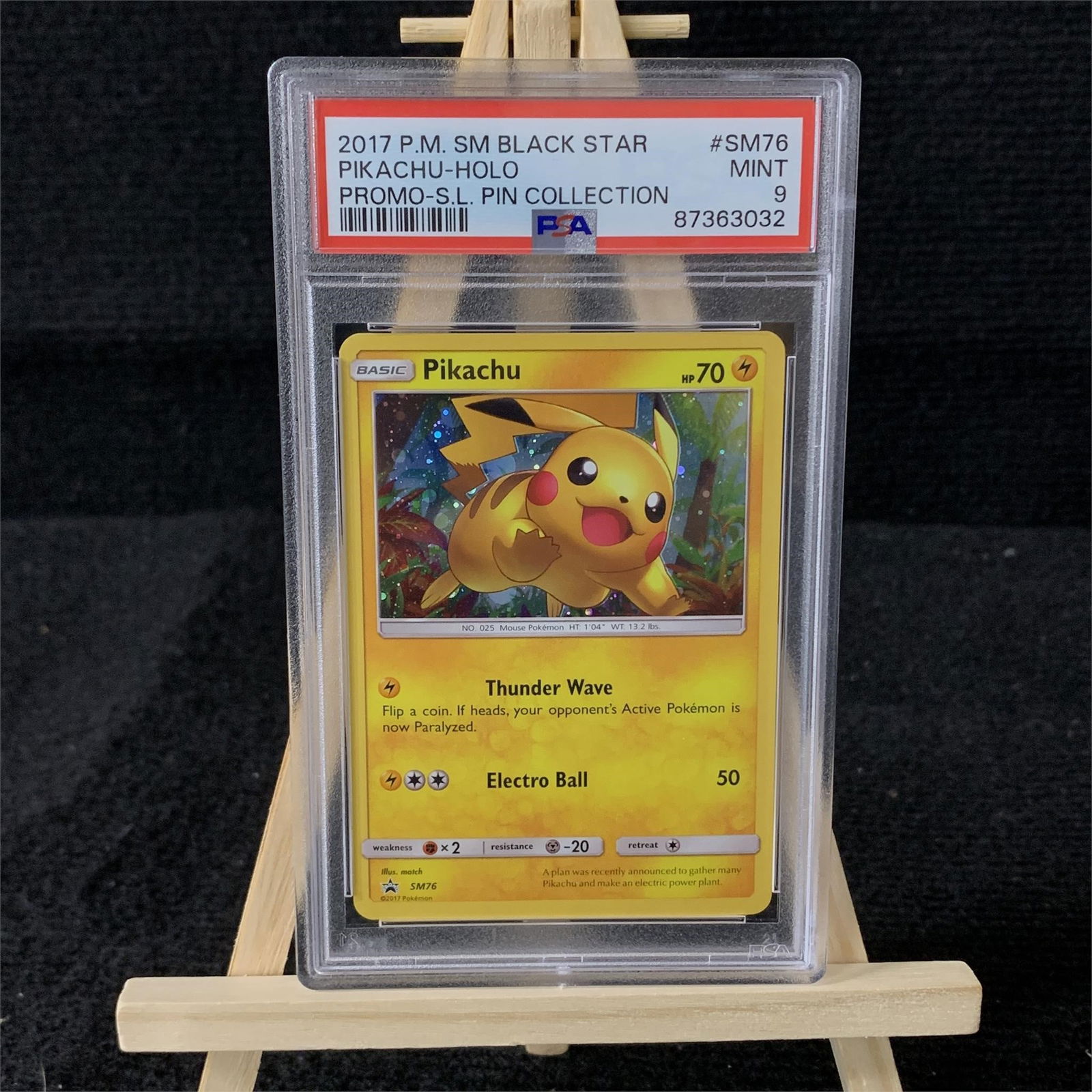 PSA 9 Pikachu Holo Pin Collection Promo (1 of 2)