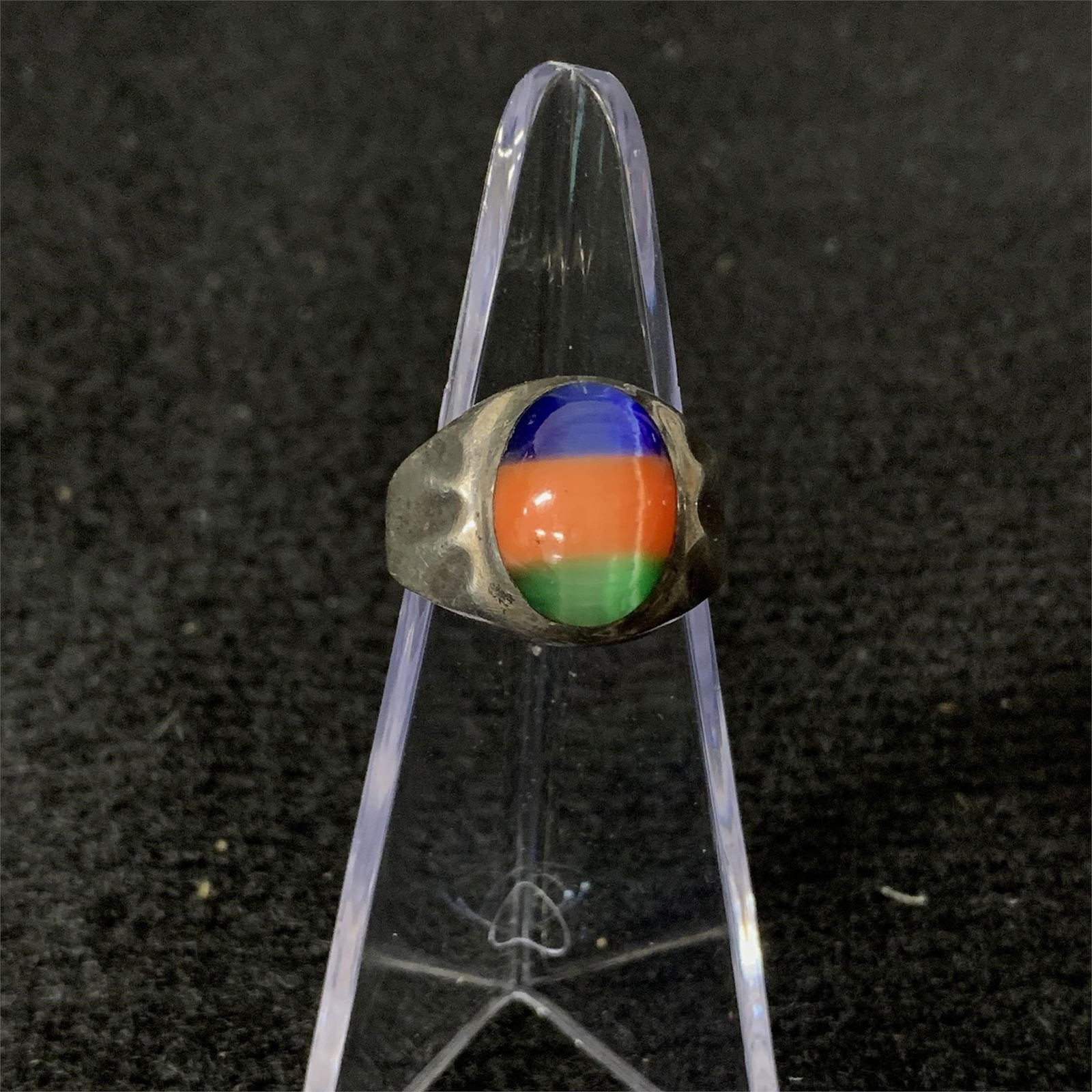 Multi Color Stone Silver Ring (1 of 4)