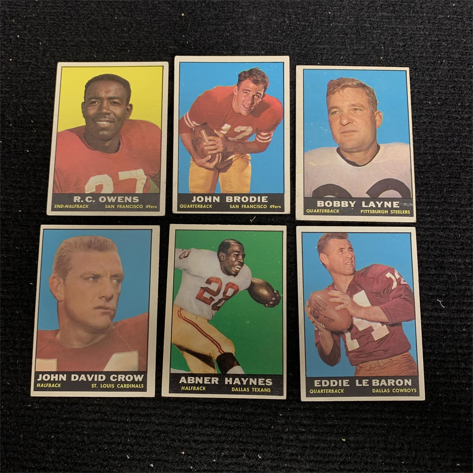 1961 Topps Football Cards, John Crow: We are a veteran owned company. Please look at the pictures carefully to determine what you believe the condition of collecitible is. We are currently accepting consignments. Email us a aeronhouse1994