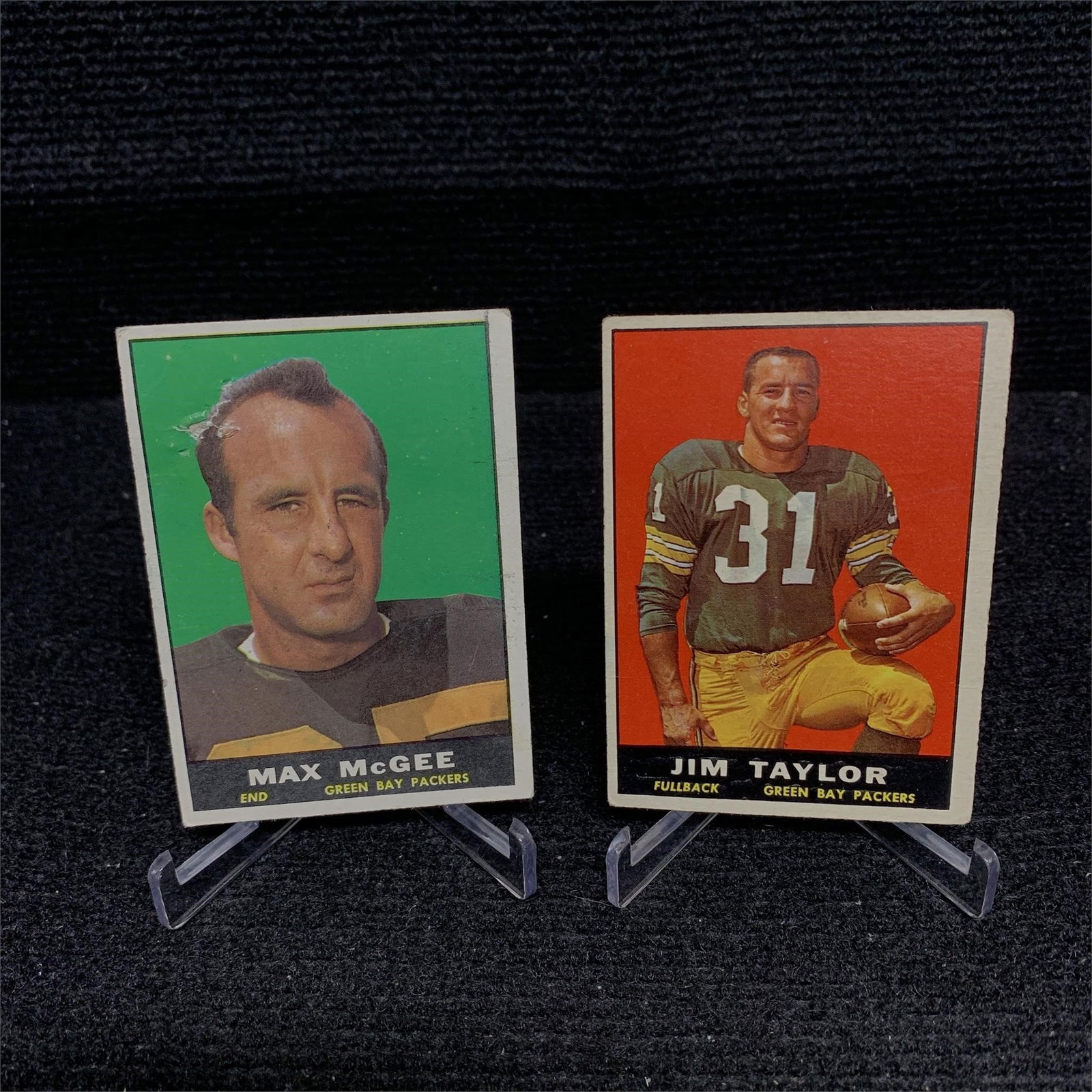 1961 Topps Max McGee Jim Taylor Football (1 of 2)
