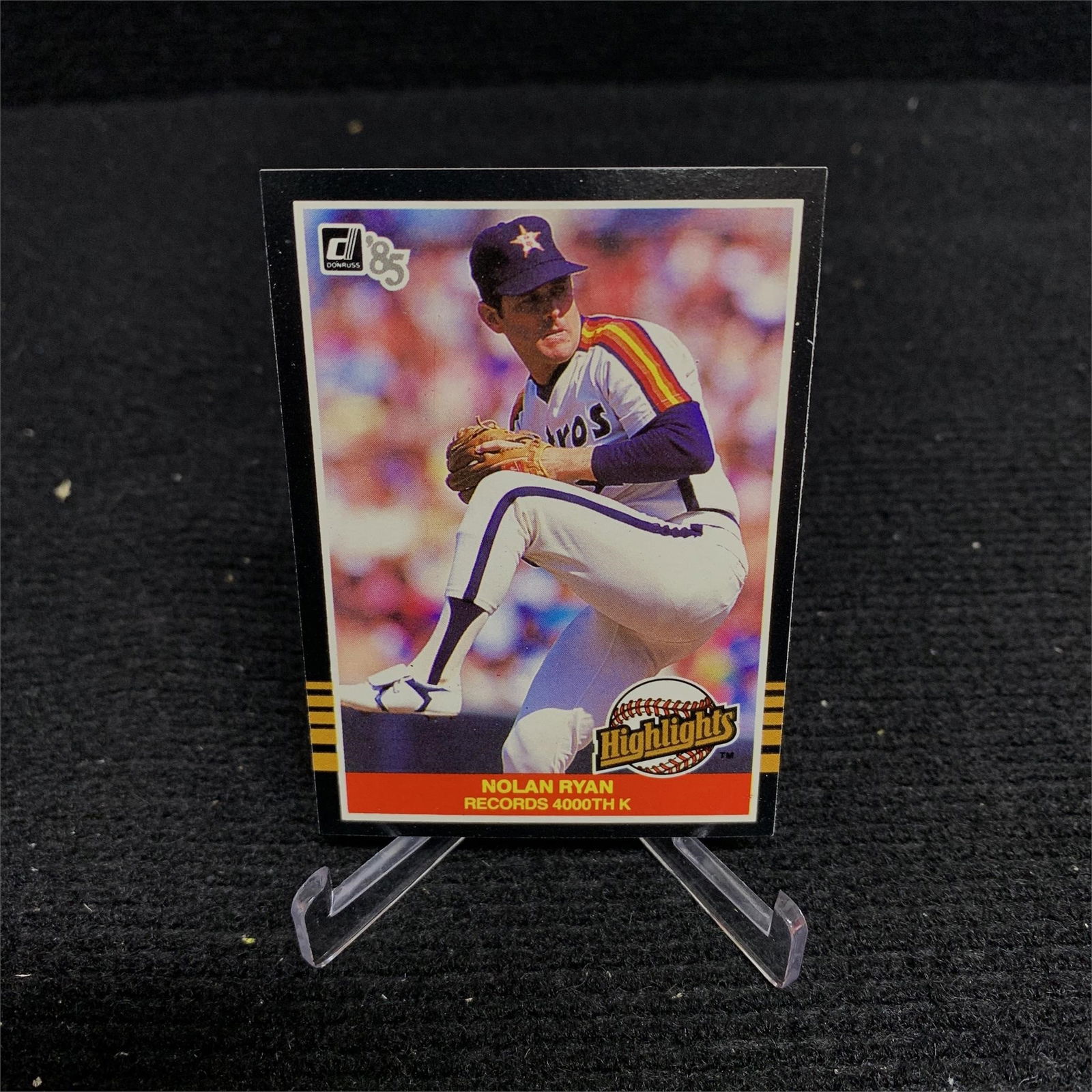1985 DONRUSS HOF NOLAN RYAN 4000TH STRIKEOUT CARD (1 of 2)