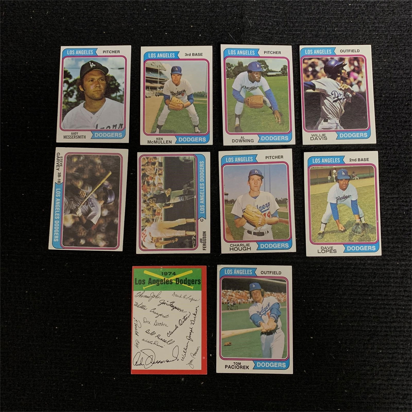 1974 Topps Dodgers Baseball Cards (1 of 2)