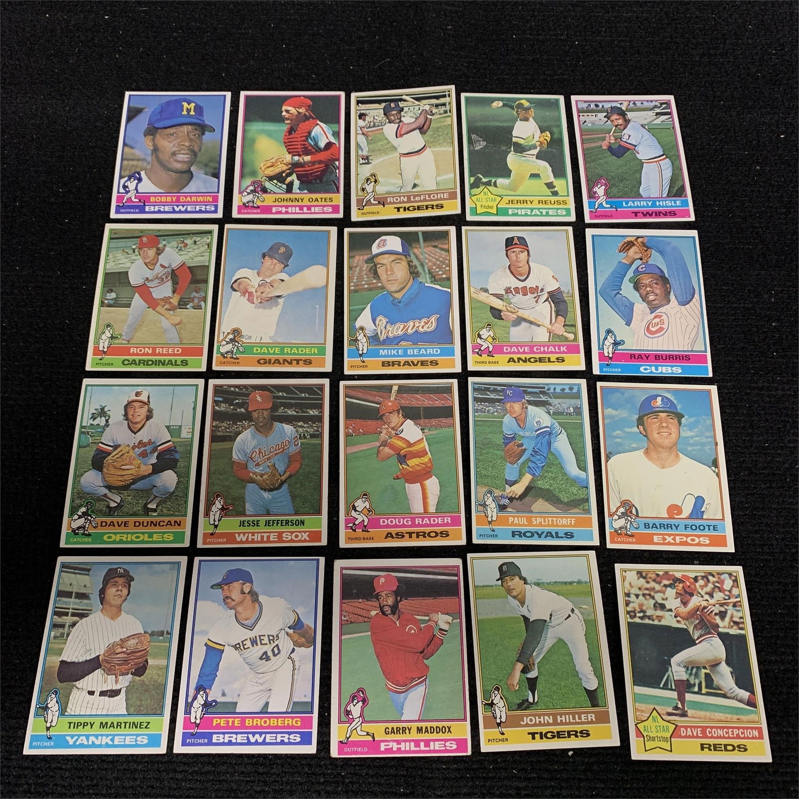 76 Topps Baseball Cards, Dave Concepcion (1 of 2)