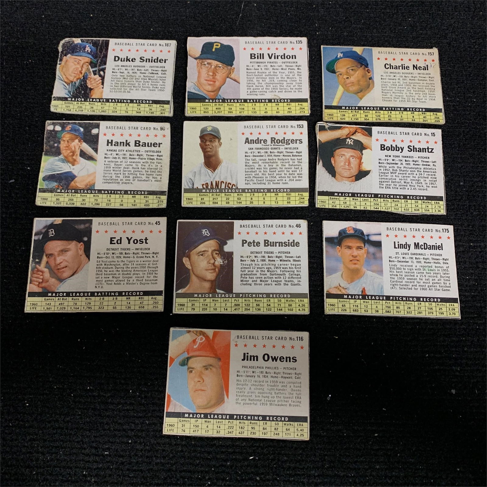 1961 Post Baseball Cards, Duke Snider (1 of 2)