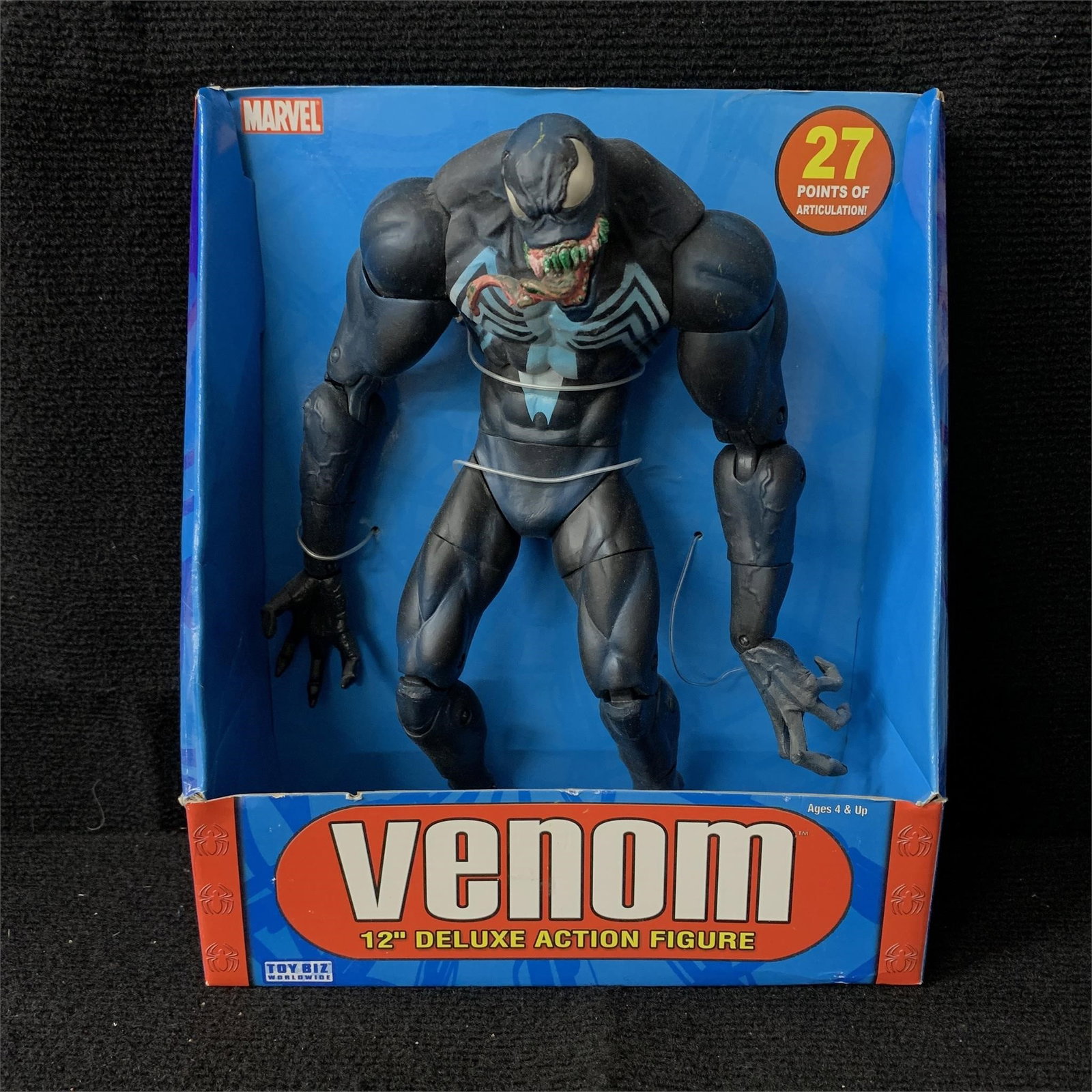 NIB Venom Delux Marvel Action Figure: NIB Delux Marvel Action Figure. Venom. We are a veteran owned company. Please look at the pictures carefully to determine what you believe the condition of collecitible is. We are currently accepting 