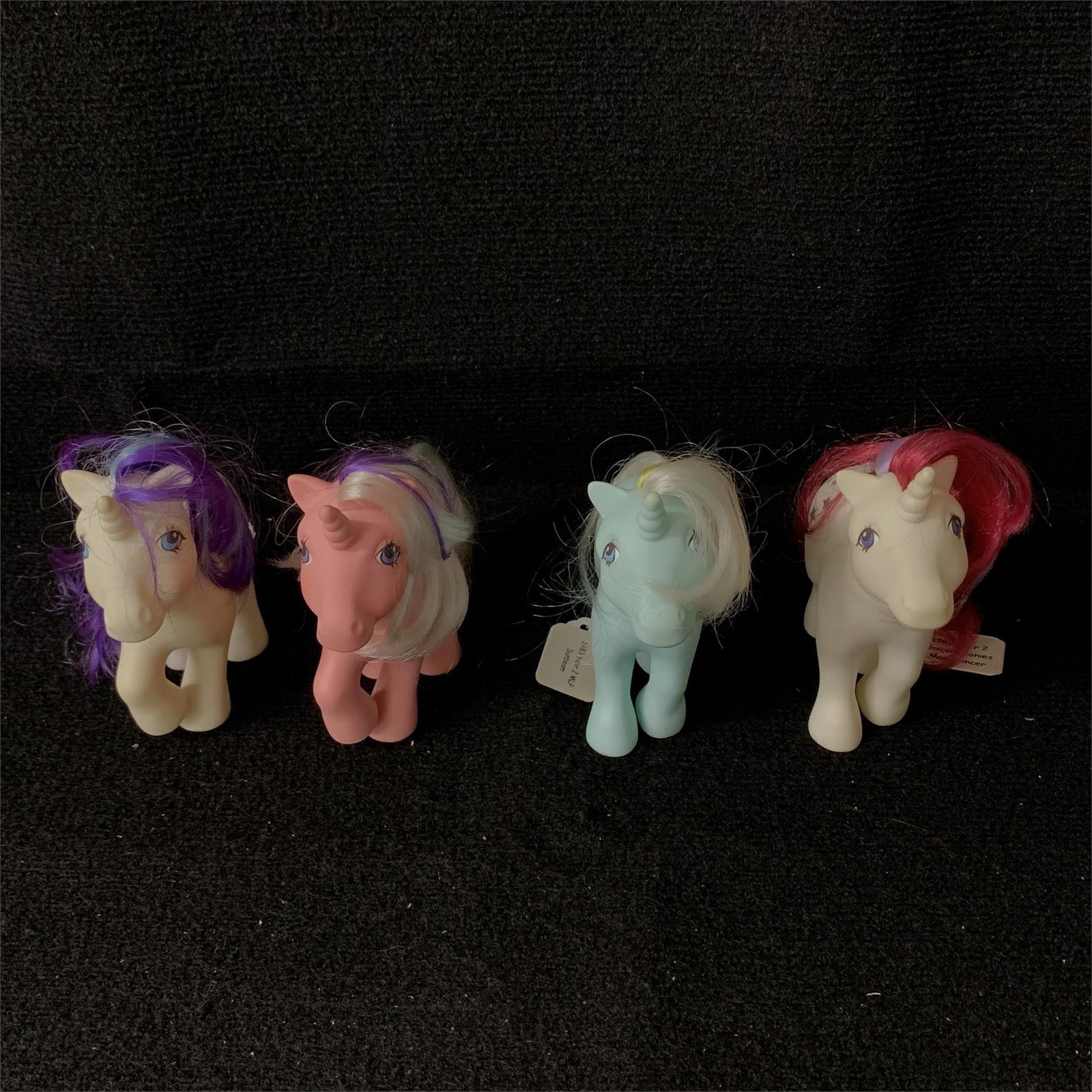 My Little Pony G1 Year 2 Unicorn Ponies: G1 MLP Year 2 (83-84) Unicorn Ponies including Glory, Moondancer, Sunbeam and Twilight. Are in excellent played with condition and do not appear to have had their manes or tails cut. The cutie marks o