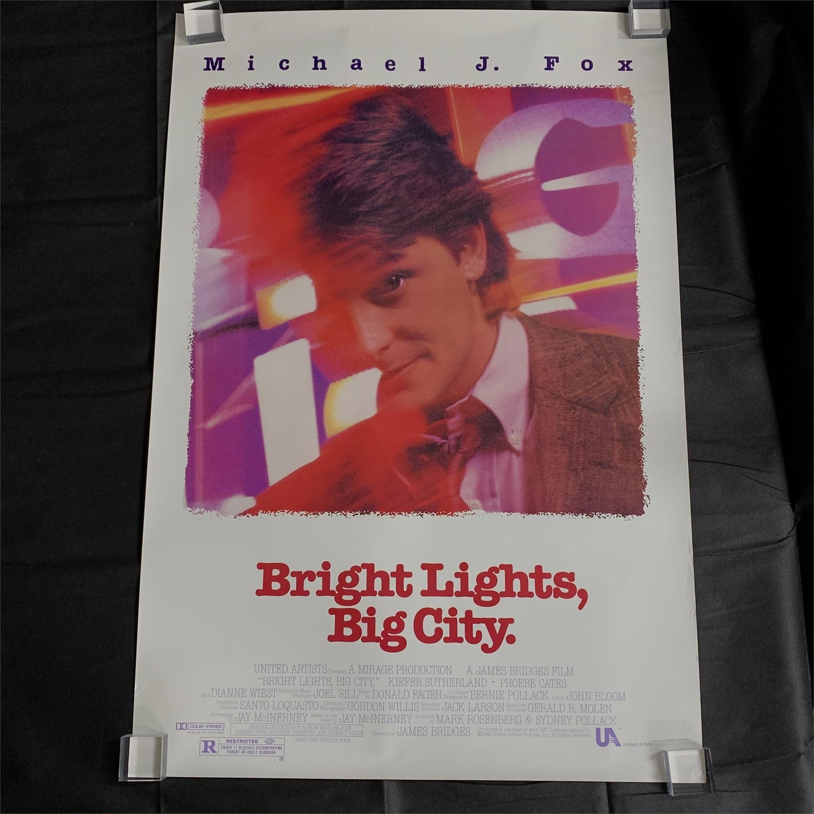 Bright Lights, Big City Movie Poster: We are a veteran owned company. Please look at the pictures carefully to determine what you believe the condition of collecitible is. We are currently accepting consignments. Email us a aeronhouse1994