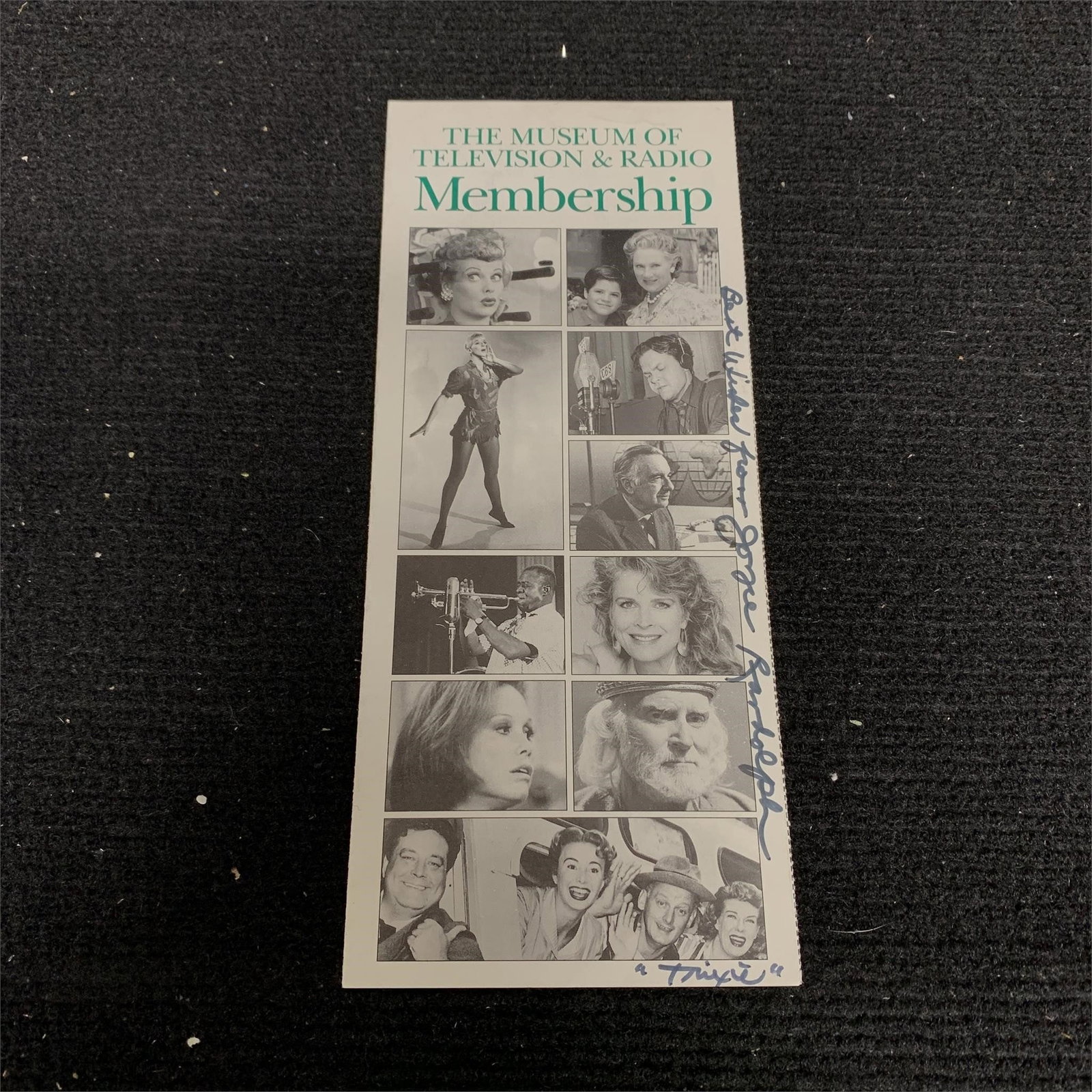 Joyce Randolph Signed Program: Meseum of Television and Radio program Signed by Joyce Randolph. We are a veteran owned company. Please look at the pictures carefully to determine what you believe the condition of collecitible is. W