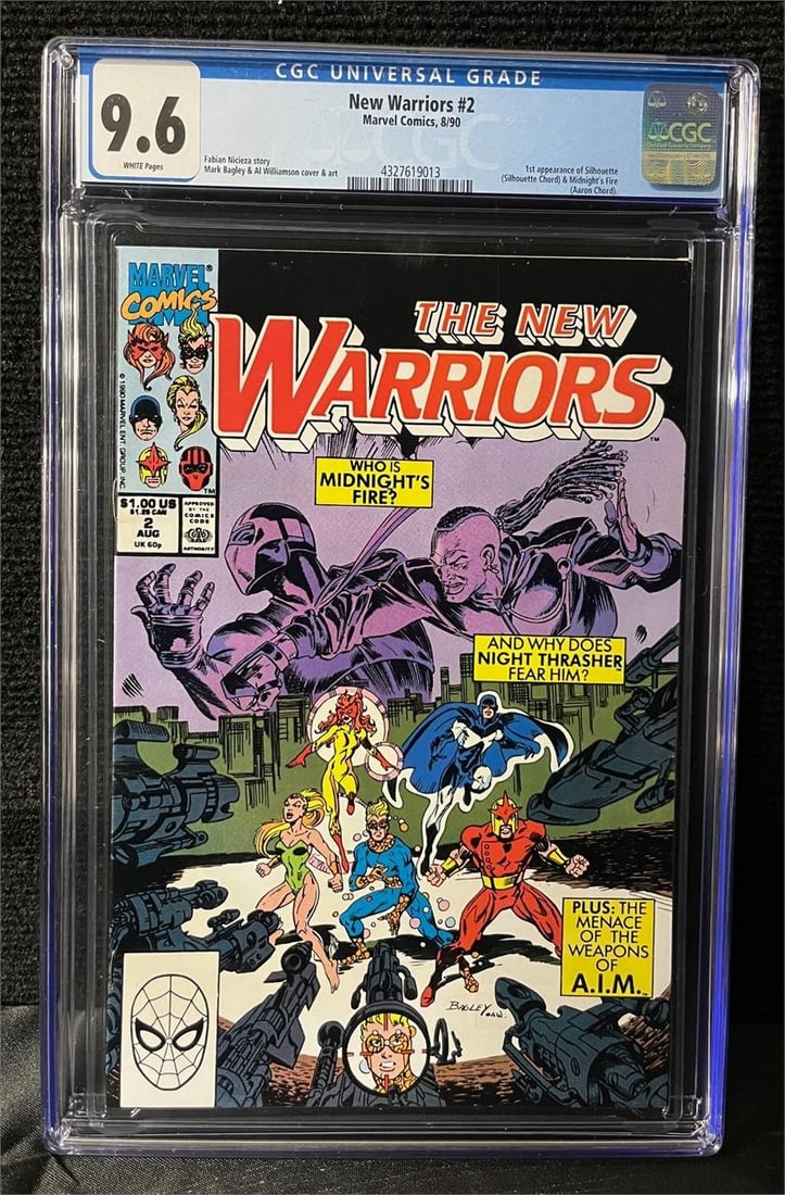 New Warriors 2 CGC 9.6 1st app Silhouette (1 of 1)