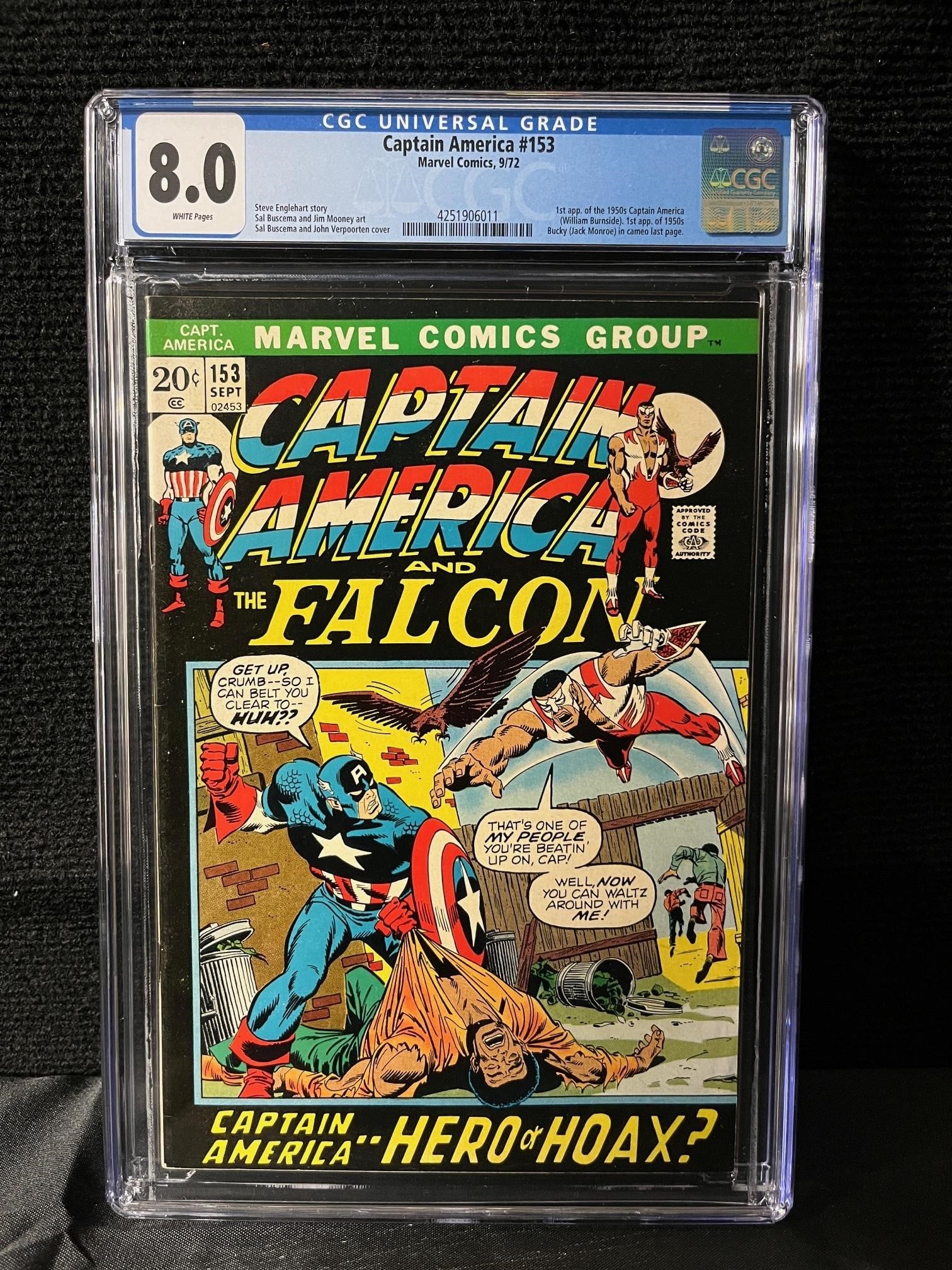 Captain America 153 CGC 8.0 1st App Key (1 of 1)
