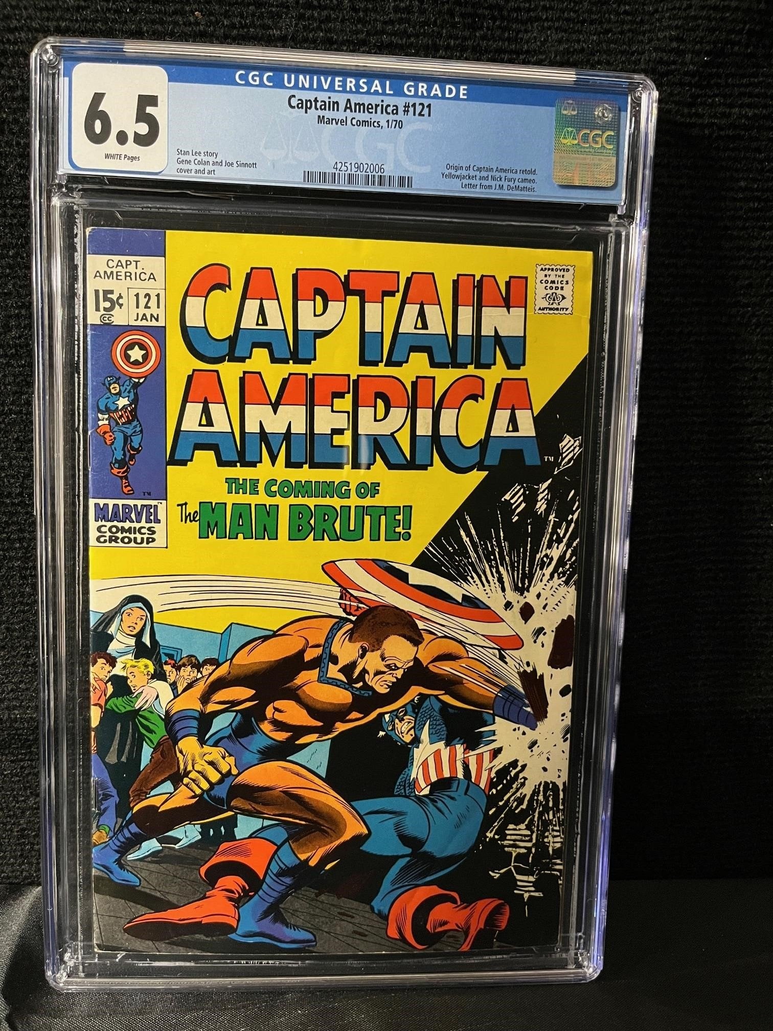 Captain America 121 CGC 6.5 Origin Re-told (1 of 1)