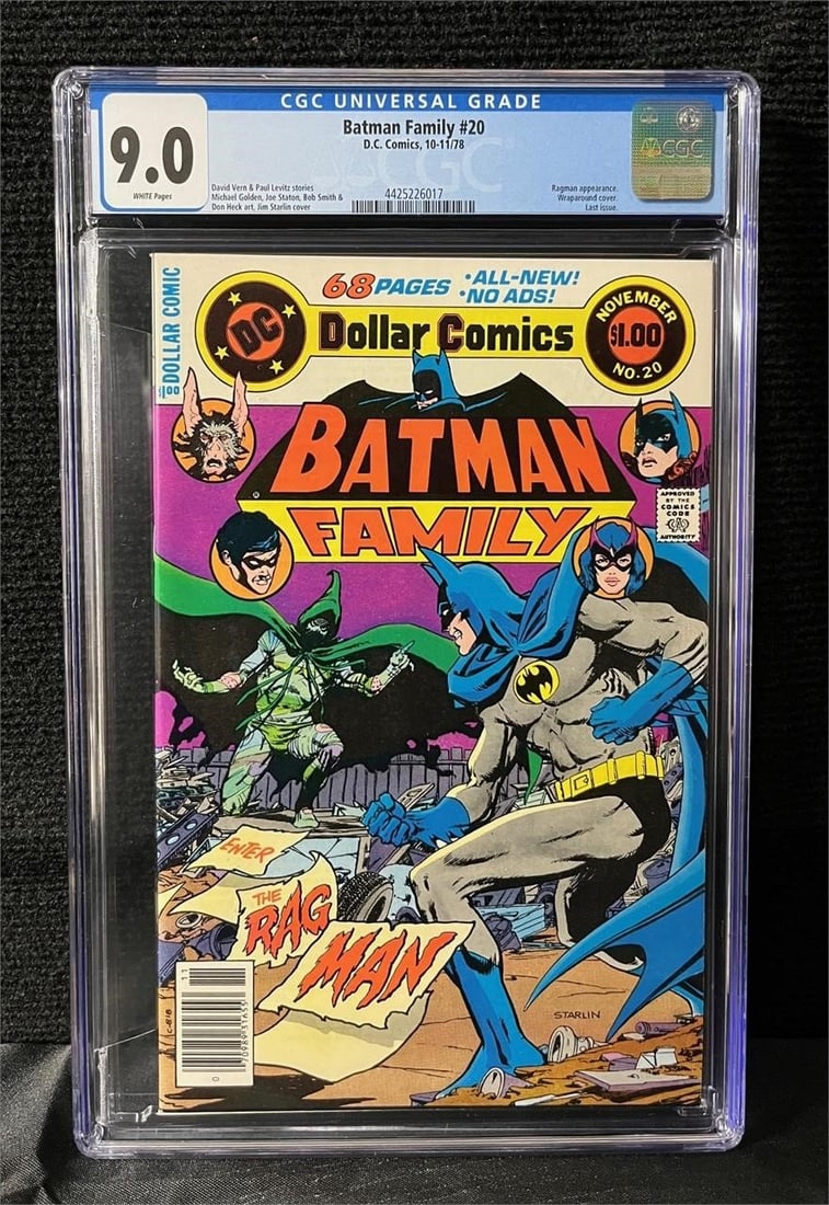 Batman Family 20 CGC 9.0 Huntress Ragman + (1 of 1)