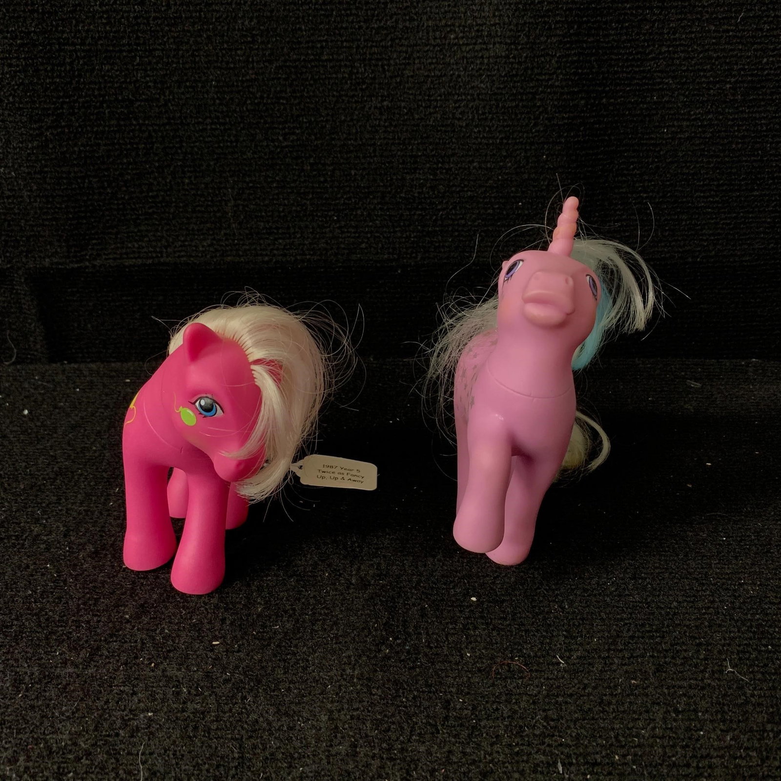 TAF Up, Up and Away, Milky Way & Merriweather: G1 MLP Year 5 (86-87) Twice as Fancy Ponies Milky Way and Up, Up and Away. All are in excellent played with condition but Up, Up and Away does have a tail cut. We are a veteran owned company. Please l