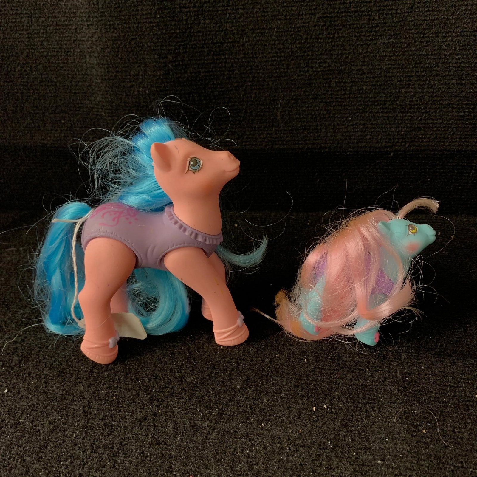 Baby Tippytoes & Silky Slipper: G1 MLP Year 9 (91-91) Baby Ballerina Poines Baby Tippytoes and G1 MLP Year 8 (89-90) Sweetsteps Ballerina Pony Silky Slipper. Baby Tippytoes is in excllent condtion with no apparent haircuts or marks.