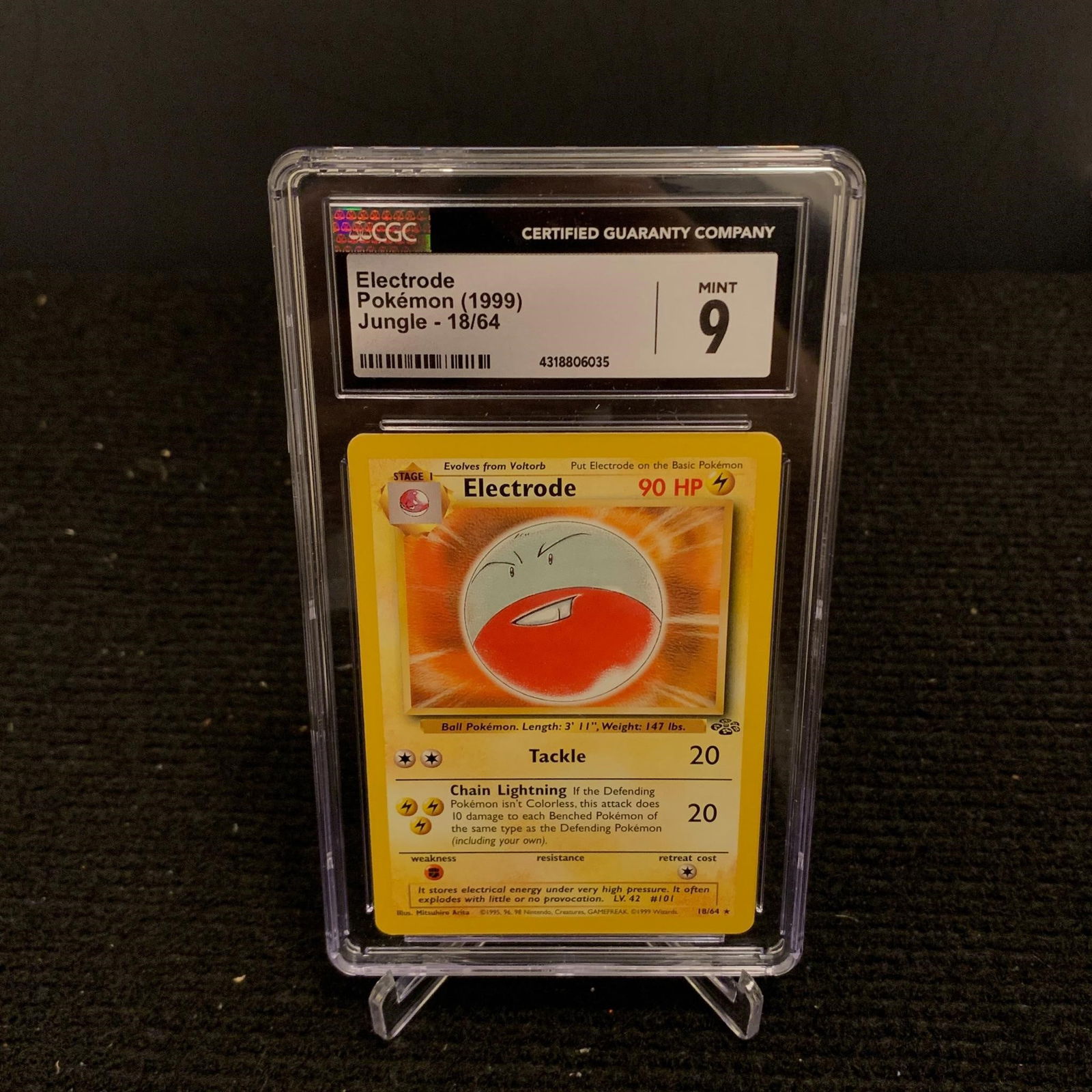CGC 9 Electrode #18 Non Holo Rare Jungle Set Pokemon Card (1 of 1)
