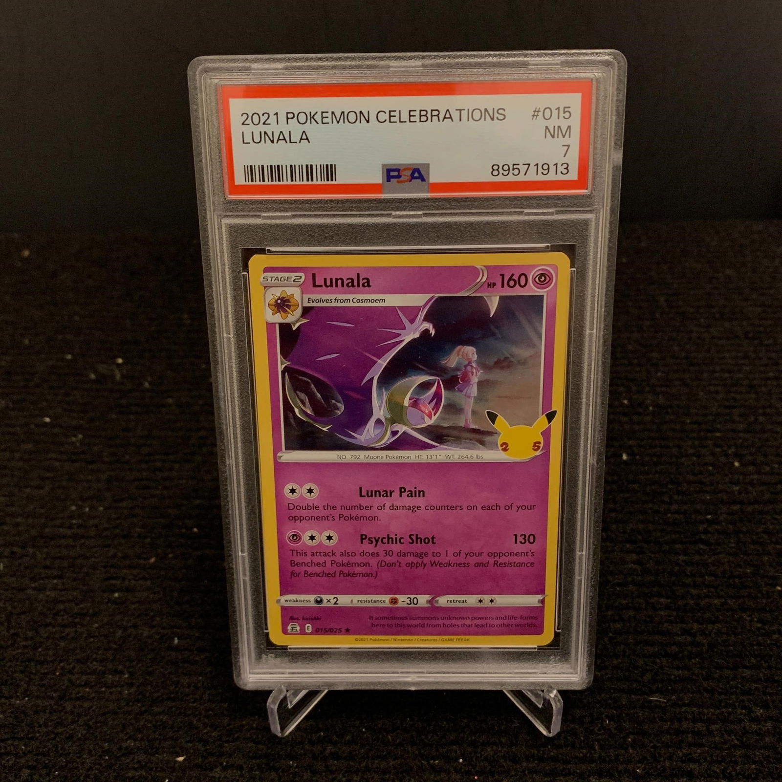 PSA 7 Lunala Holo (1 of 1)