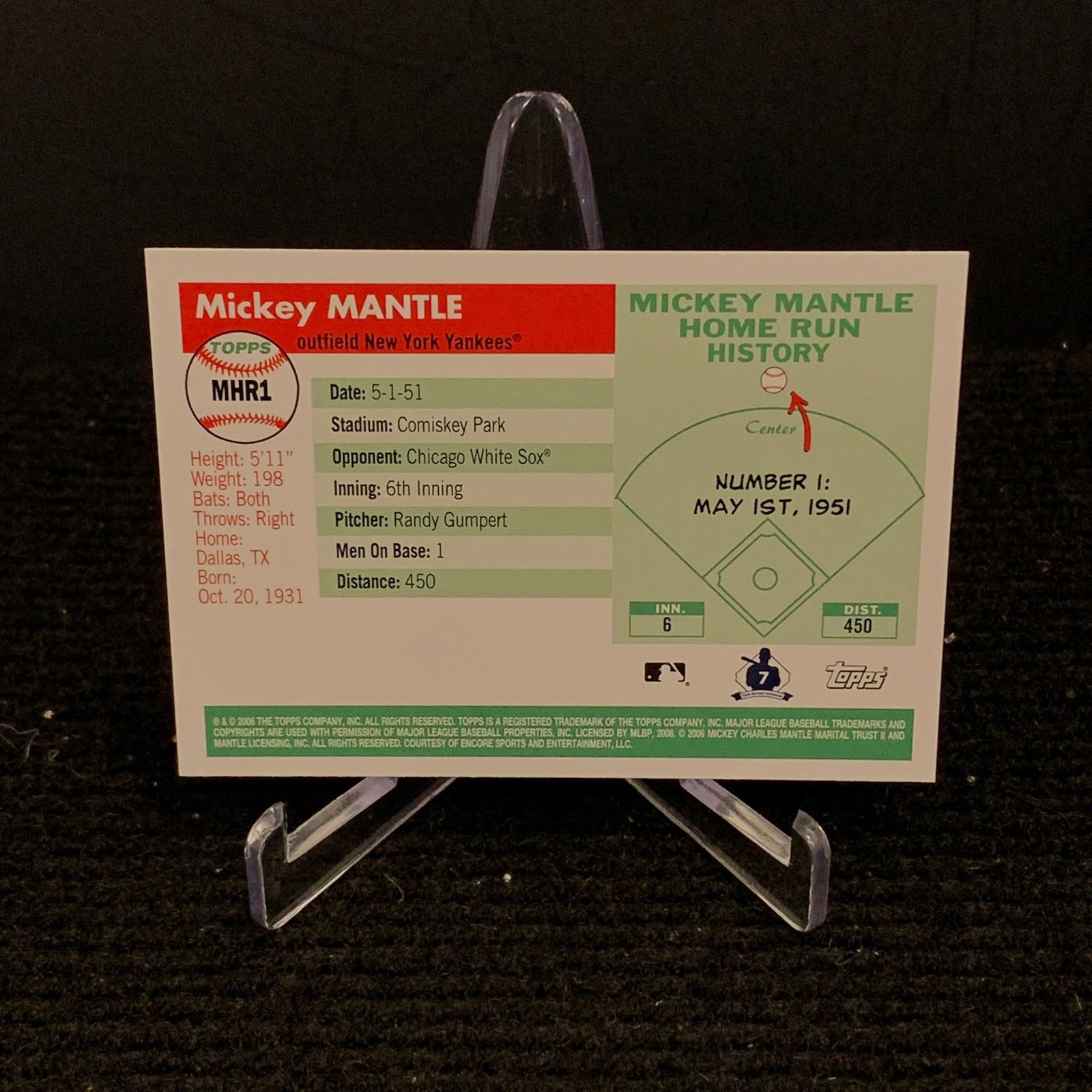 Mickey Mantle 2006 Insert MHR (1 of 1)