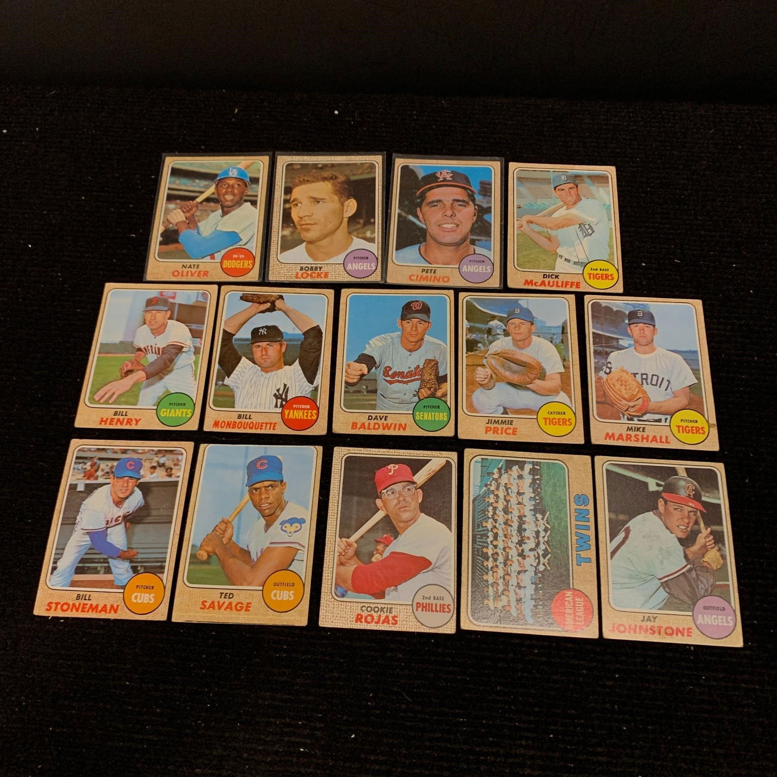 1968 Topps Baseball Cards, Twins (1 of 2)