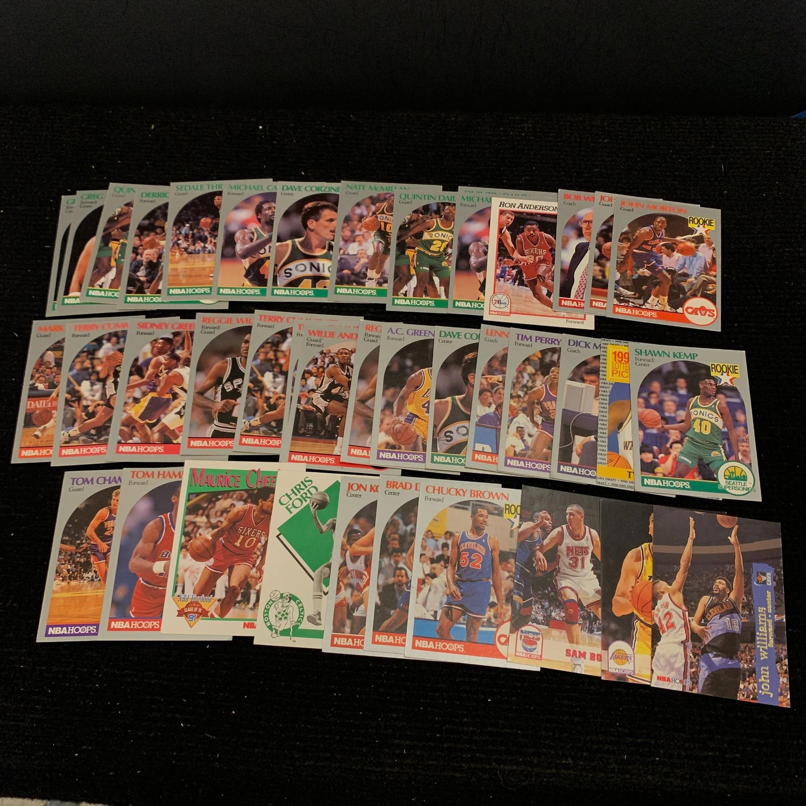 1990s NBA Hoops Basektball Cards: 1990 NBA Hoops Basektball card lot. We are a veteran owned company. Please look at the pictures carefully to determine what you believe the condition of collectible is. We are currently accepting cons