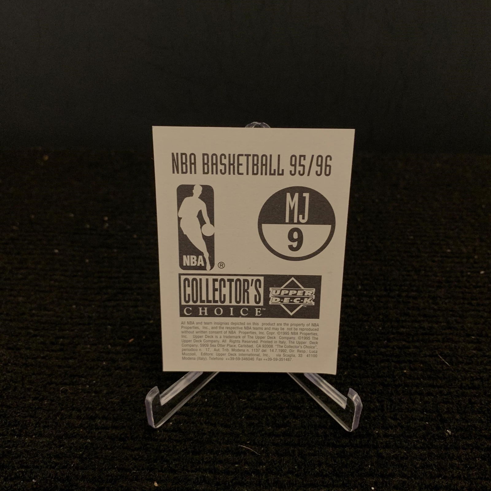 Michael Jordan #9 UD Basketball Card (1 of 1)