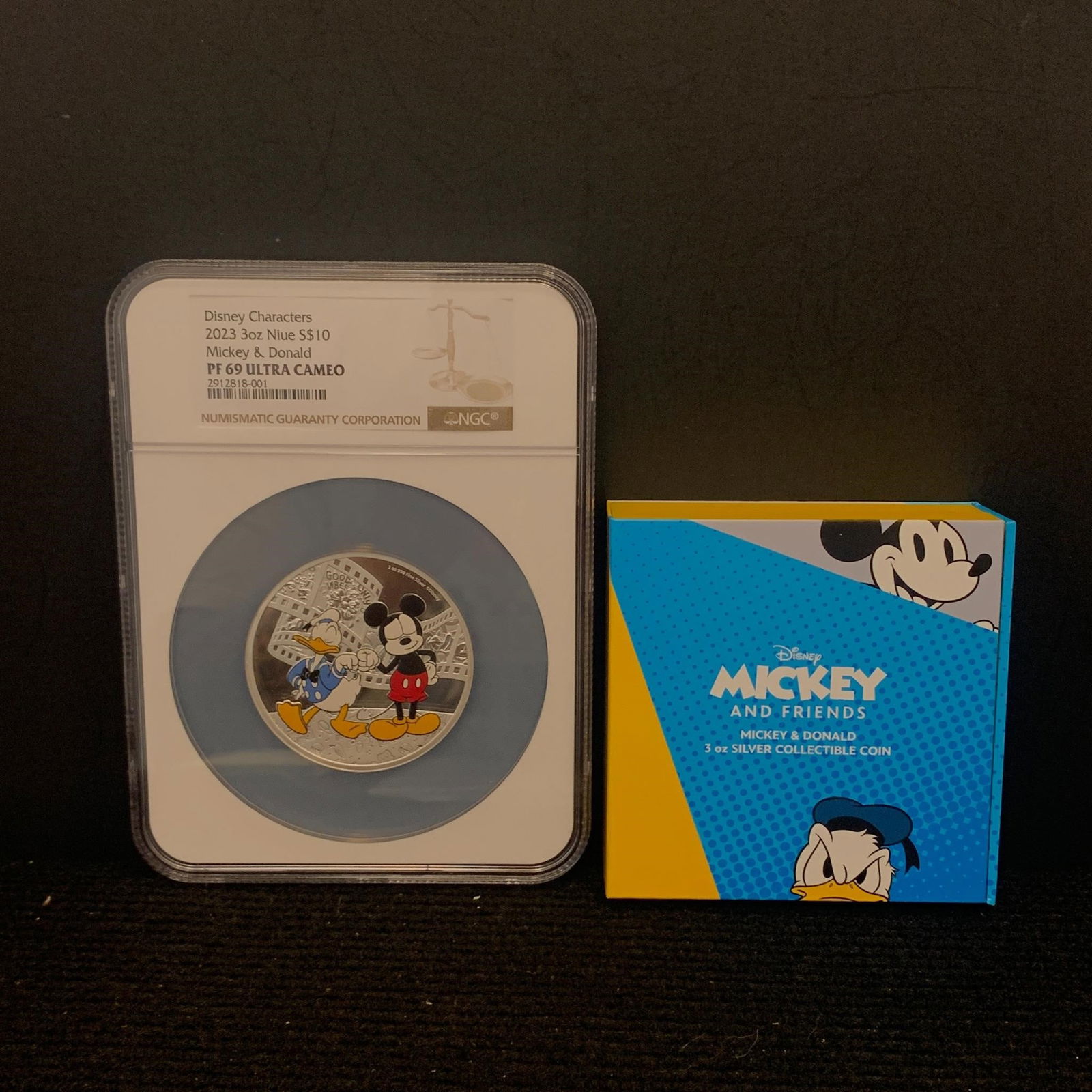 Mickey & Donald 3oz Silver Coin PF 69 UC (1 of 4)