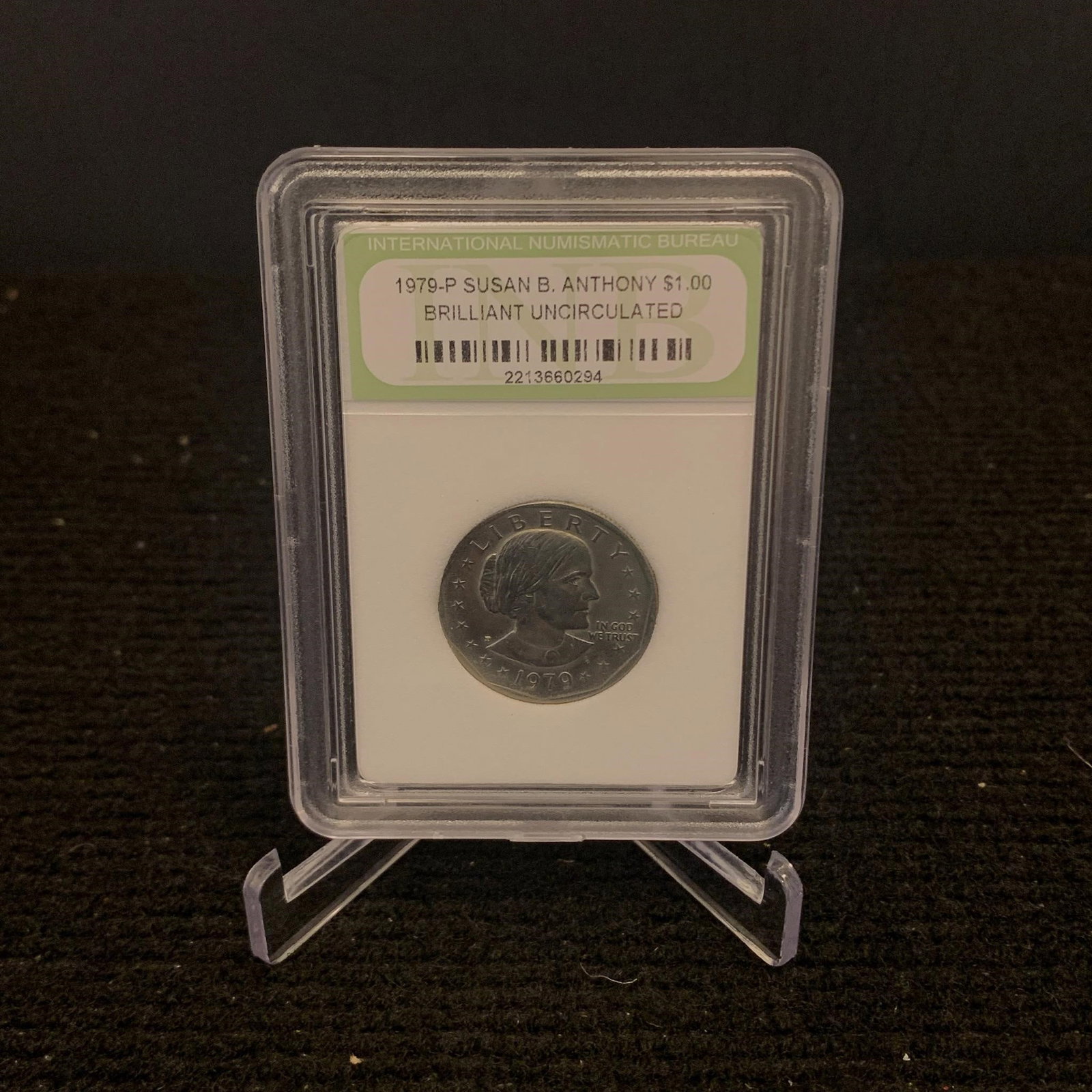 1979-P Susan B: Anthony $1 Coin. Brilliant Uncirculated. We are a veteran owned company. Please look at the pictures carefully to determine what you believe the condition of collectible is. We are currently accepting