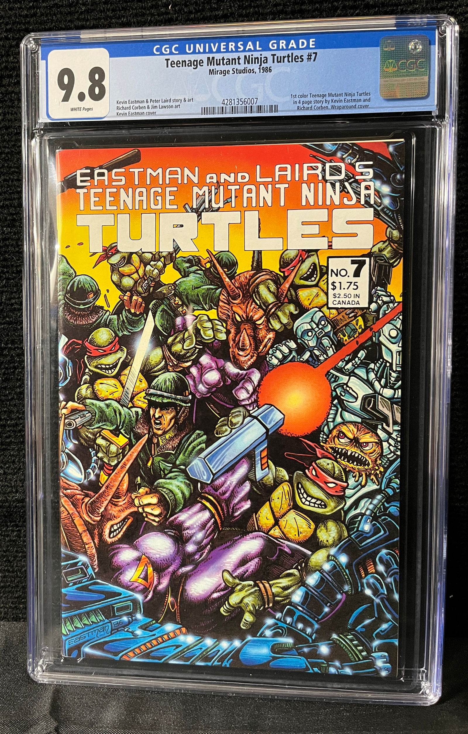 Teenage Mutant Ninja Turtles 7 CGC 9.8 1st Color (1 of 1)