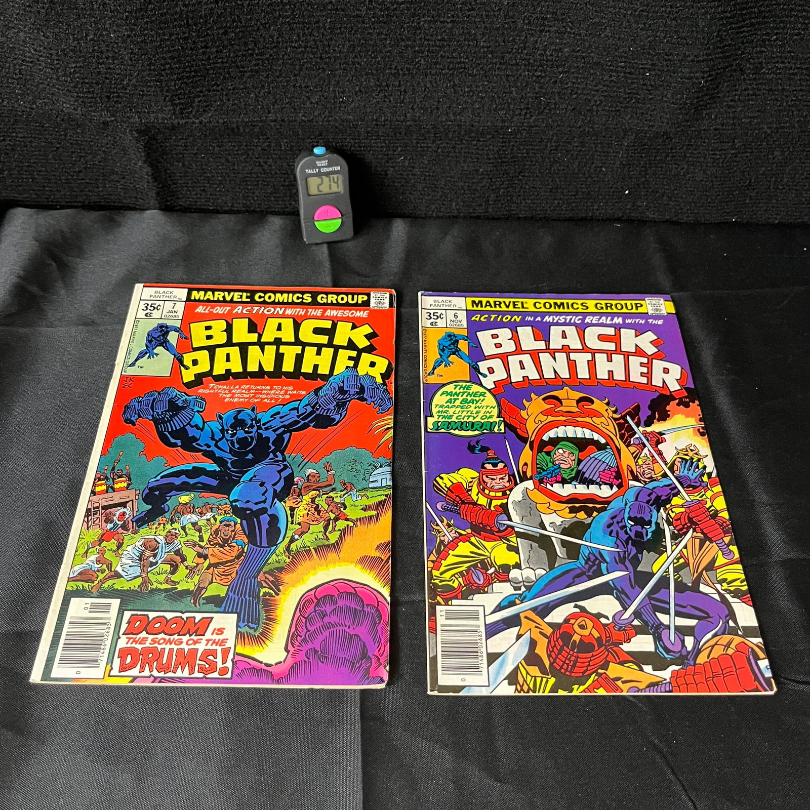 Black Panther 6 & 7 Jack Kirby Bronze Age: We are a veteran owned company. Please look at the pictures carefully to determine what you believe the condition of collectible is. We are currently accepting consignments. Email us a aeronhouse1994@