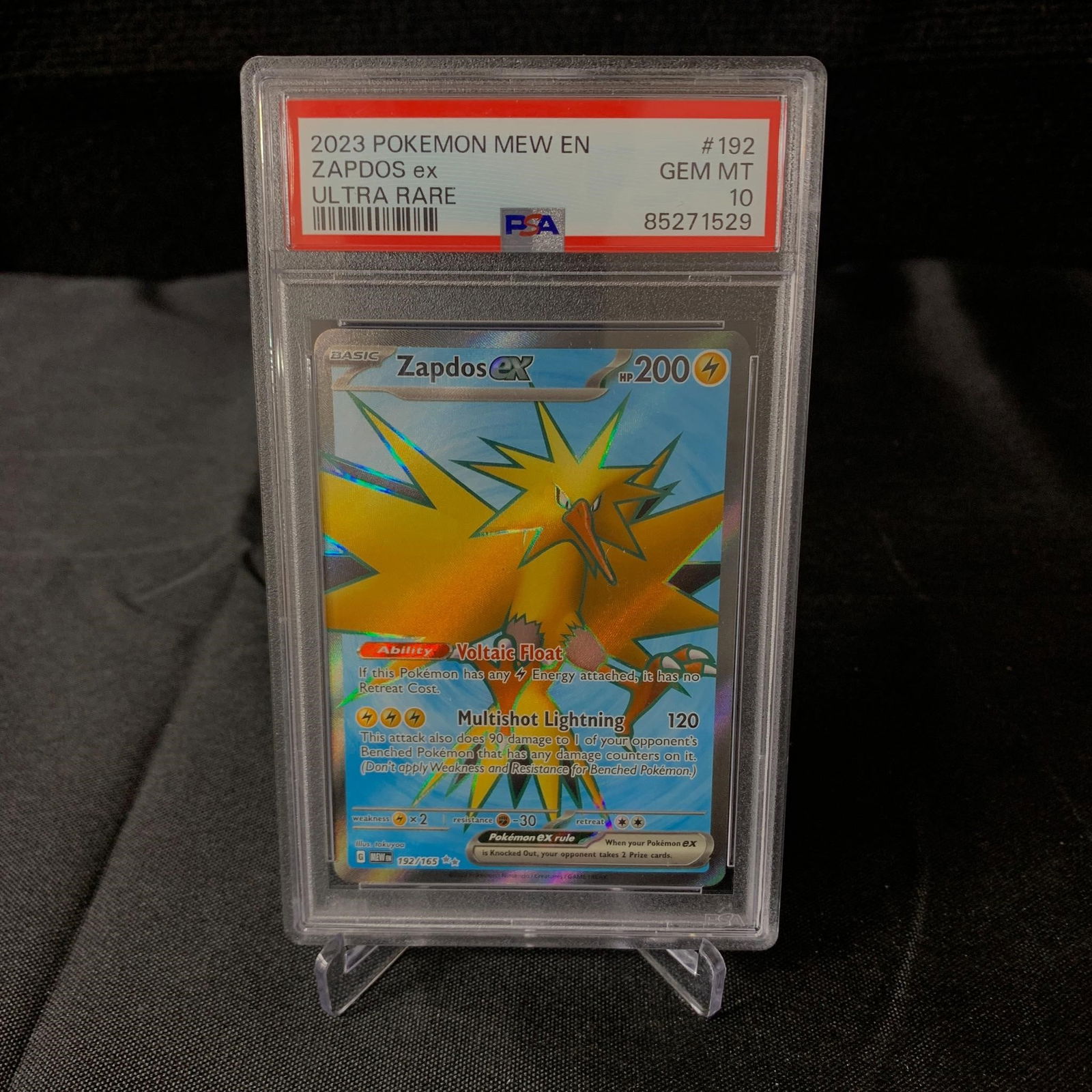 PSA 10 Zapdos EX Ultra Rare (1 of 1)