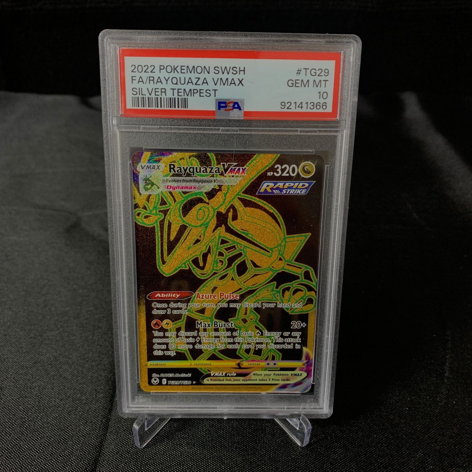 PSA 10 Rayquaza Vmax Gold (1 of 1)