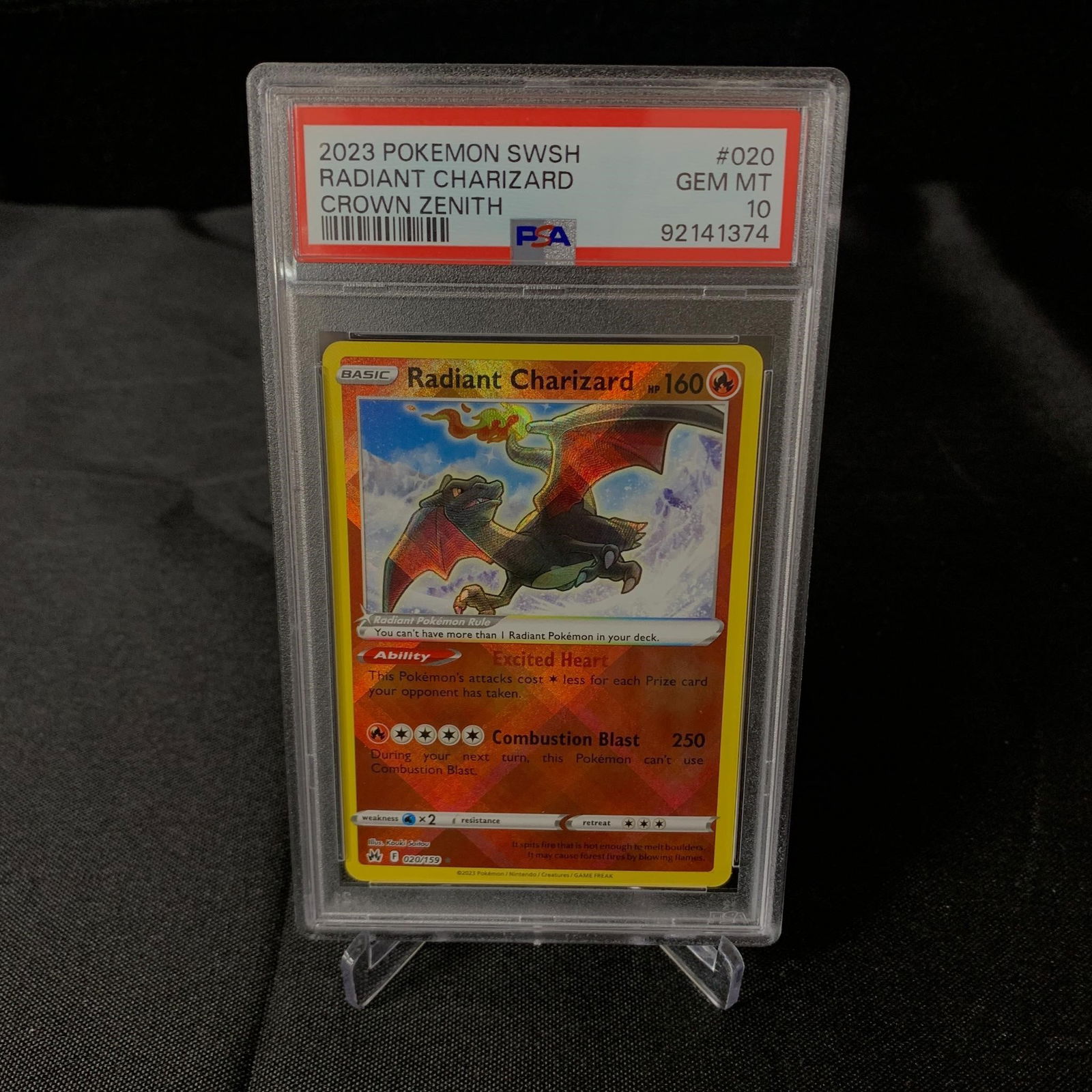 PSA 10 Radiant Charizard #20 Crown Zenith Pokemon Card (1 of 1)