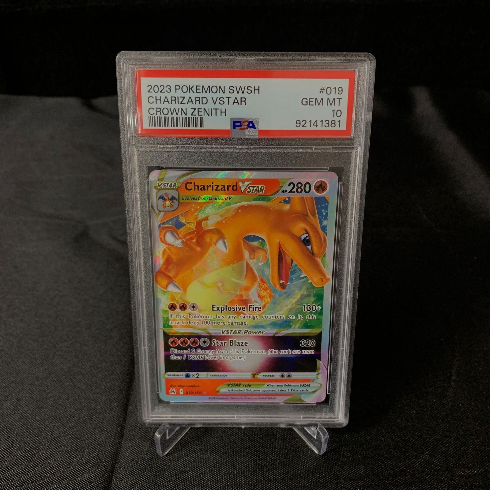 PSA 10 Charizard VSTAR #19 Crown Zenith Pokemon Card (1 of 1)