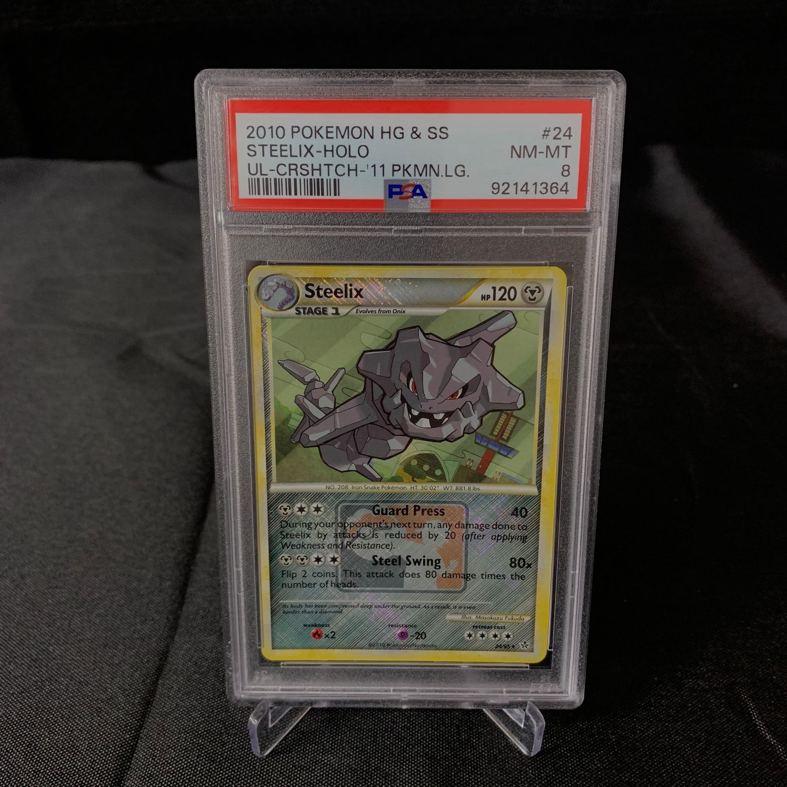 PSA 8 Steelix Holo Cross Stitch (1 of 1)