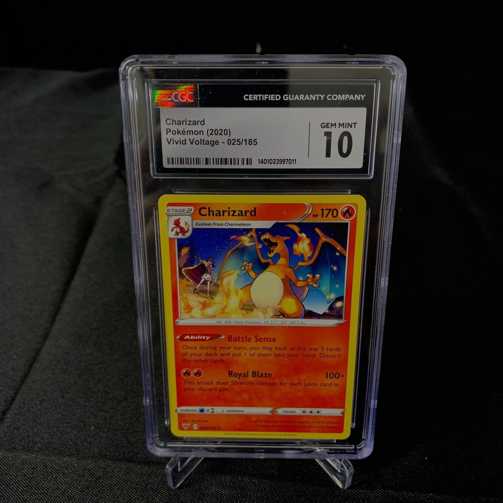 CGC 10 Charizard #25 Vivid Voltage Pokemon Card (1 of 1)